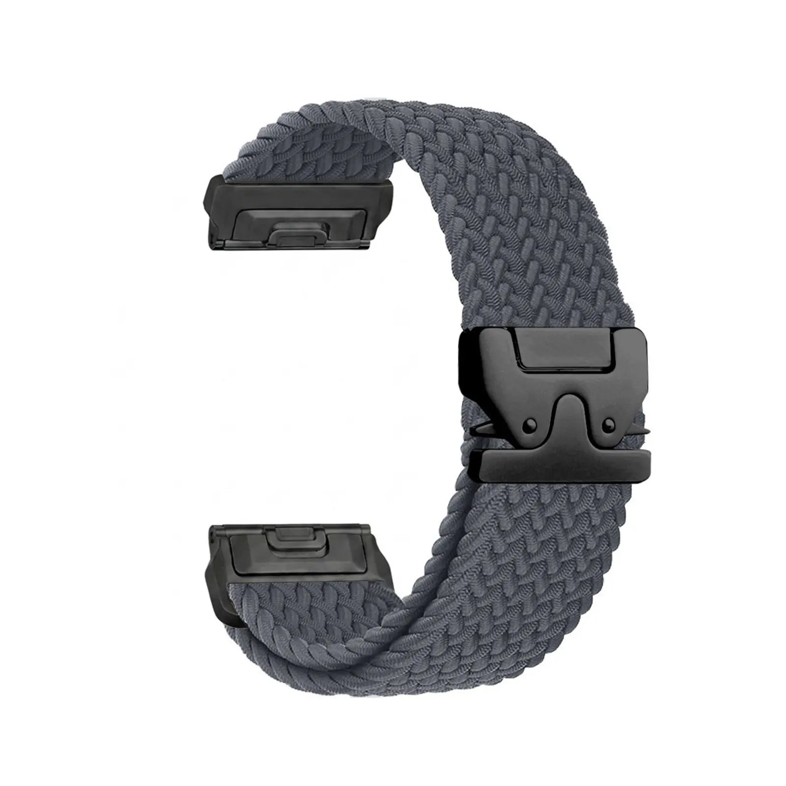 Garmin Tactix 8 - 47mm Braided Strap P-Buckle (Dark Grey with Black)