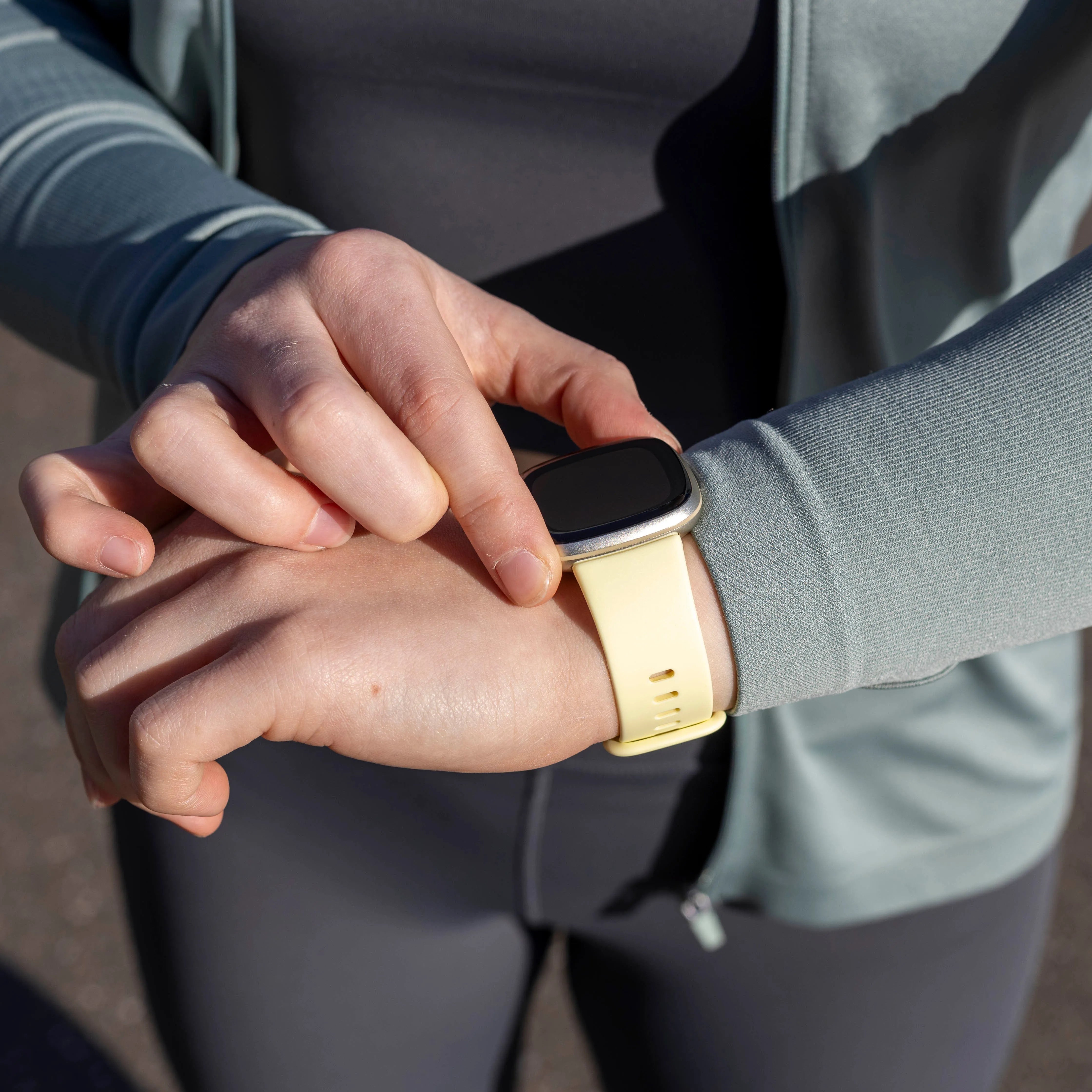 Fitbit Sense Silicone Strap Classic (Pale Yellow)