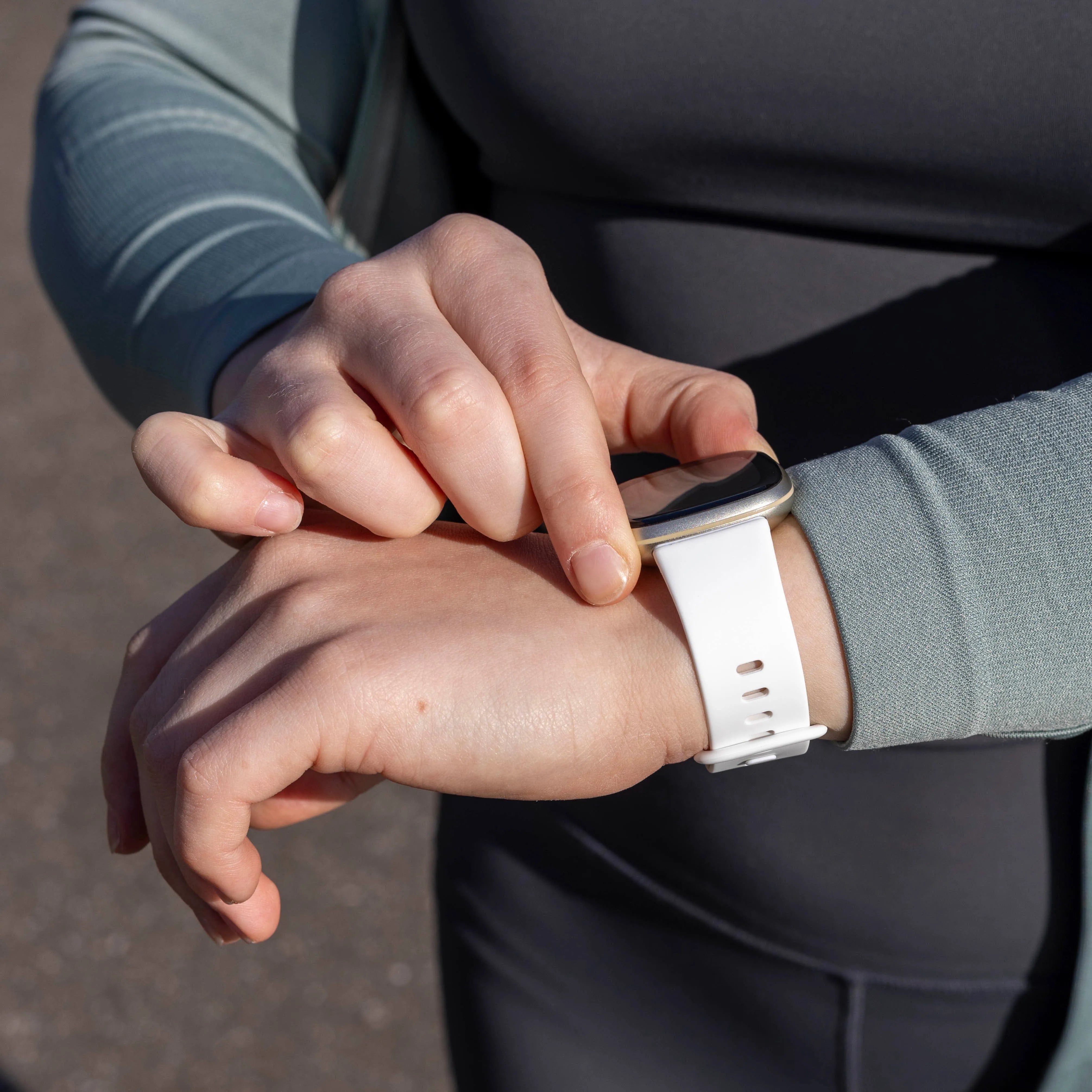 Fitbit Sense 2 Silicone Strap Classic (White)