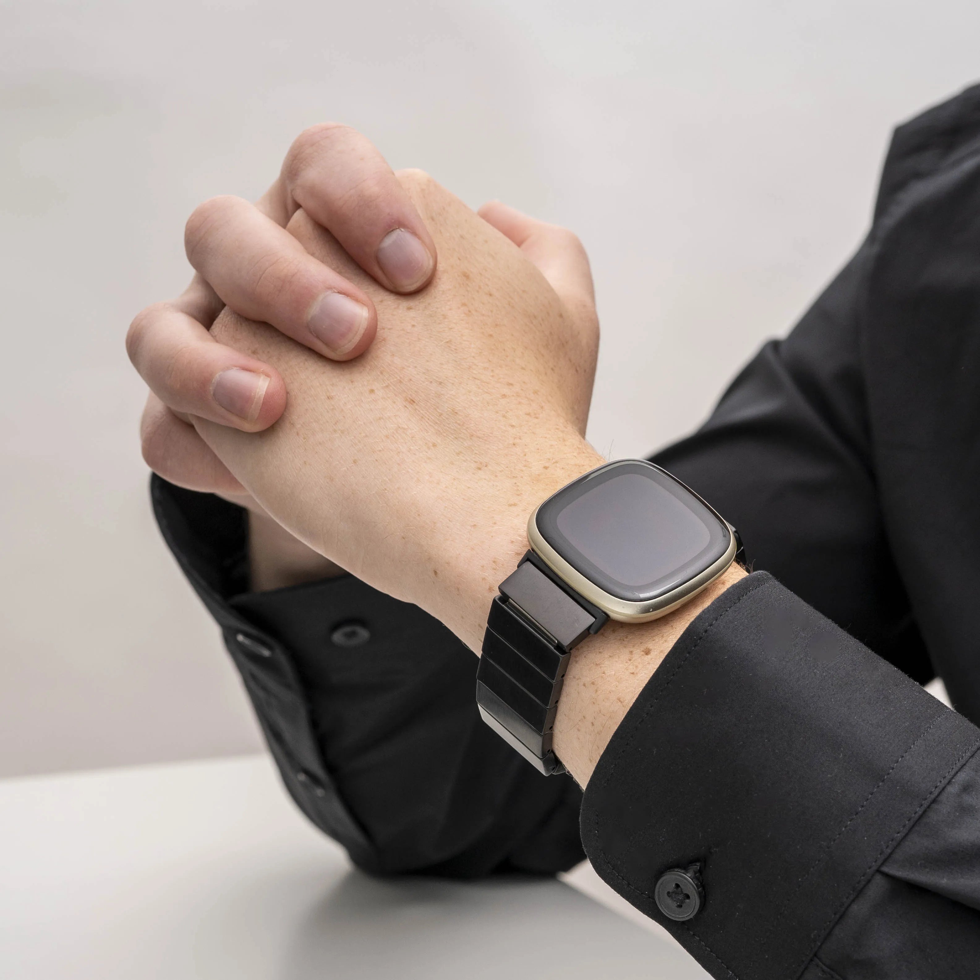 Bracelet métal Fitbit Sense (noir)