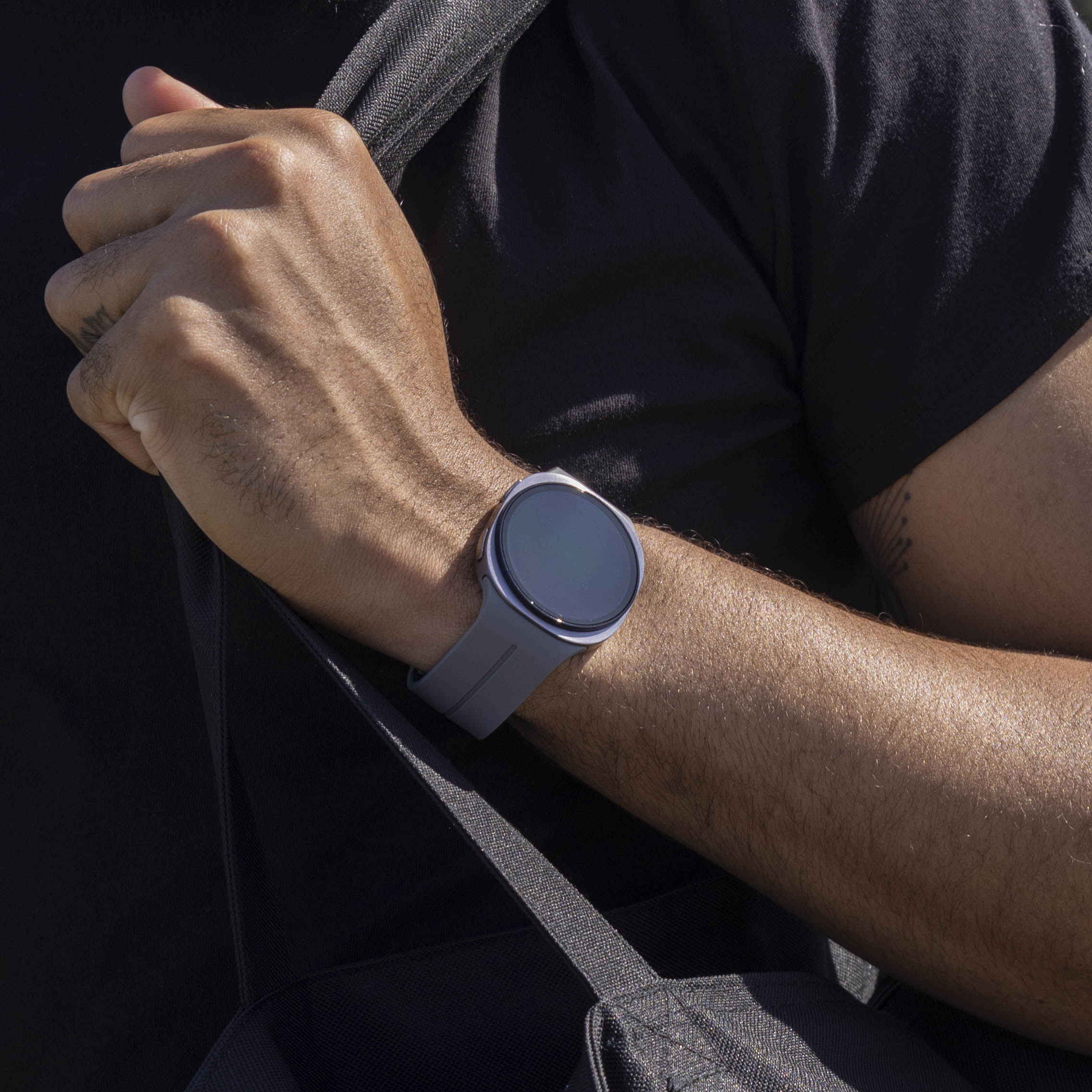 Bracelet silicone avec boucle-D Samsung Galaxy Watch 9 - 44mm (gris foncé)
