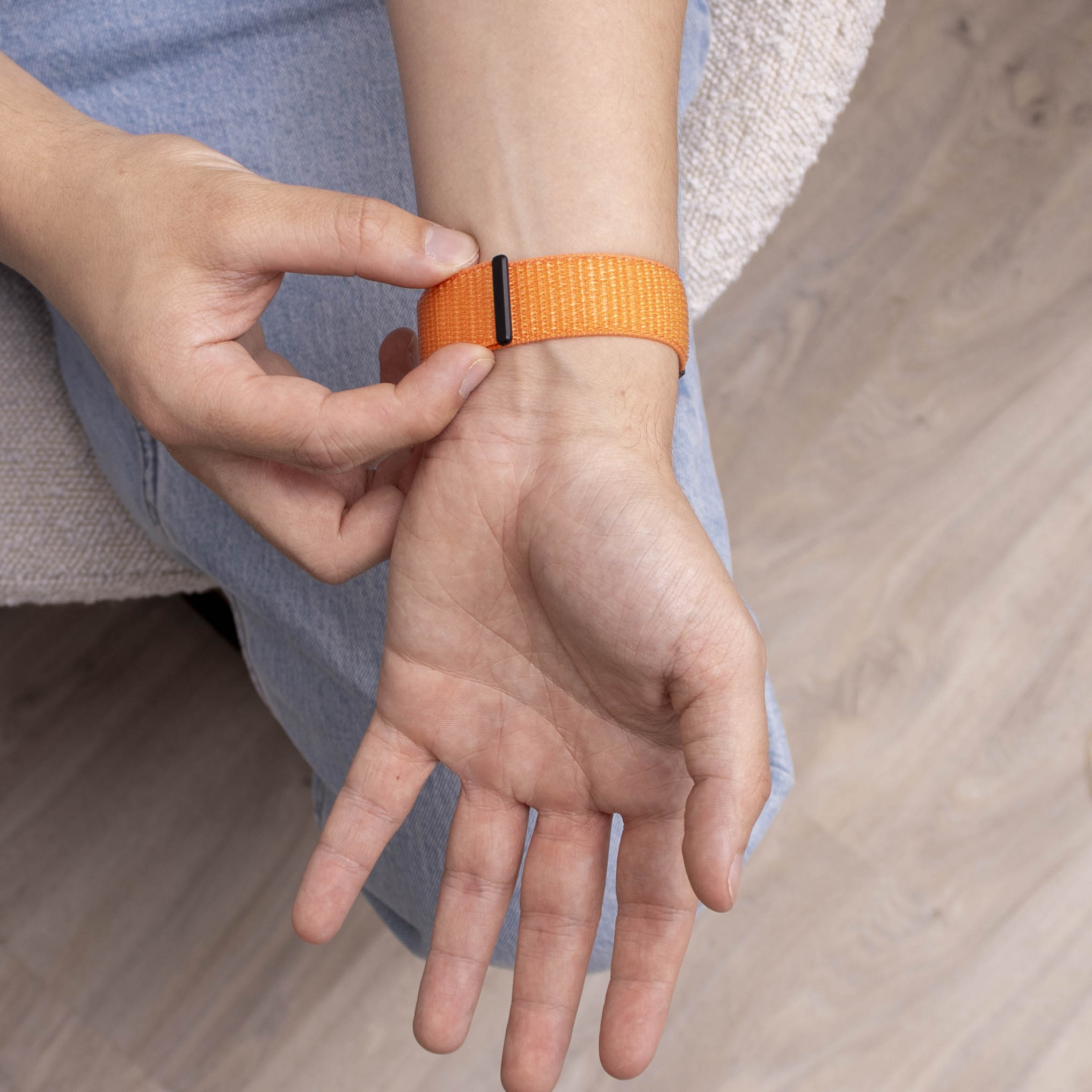 Bracelet nylon Samsung Galaxy Watch 9 - 44mm (orange)
