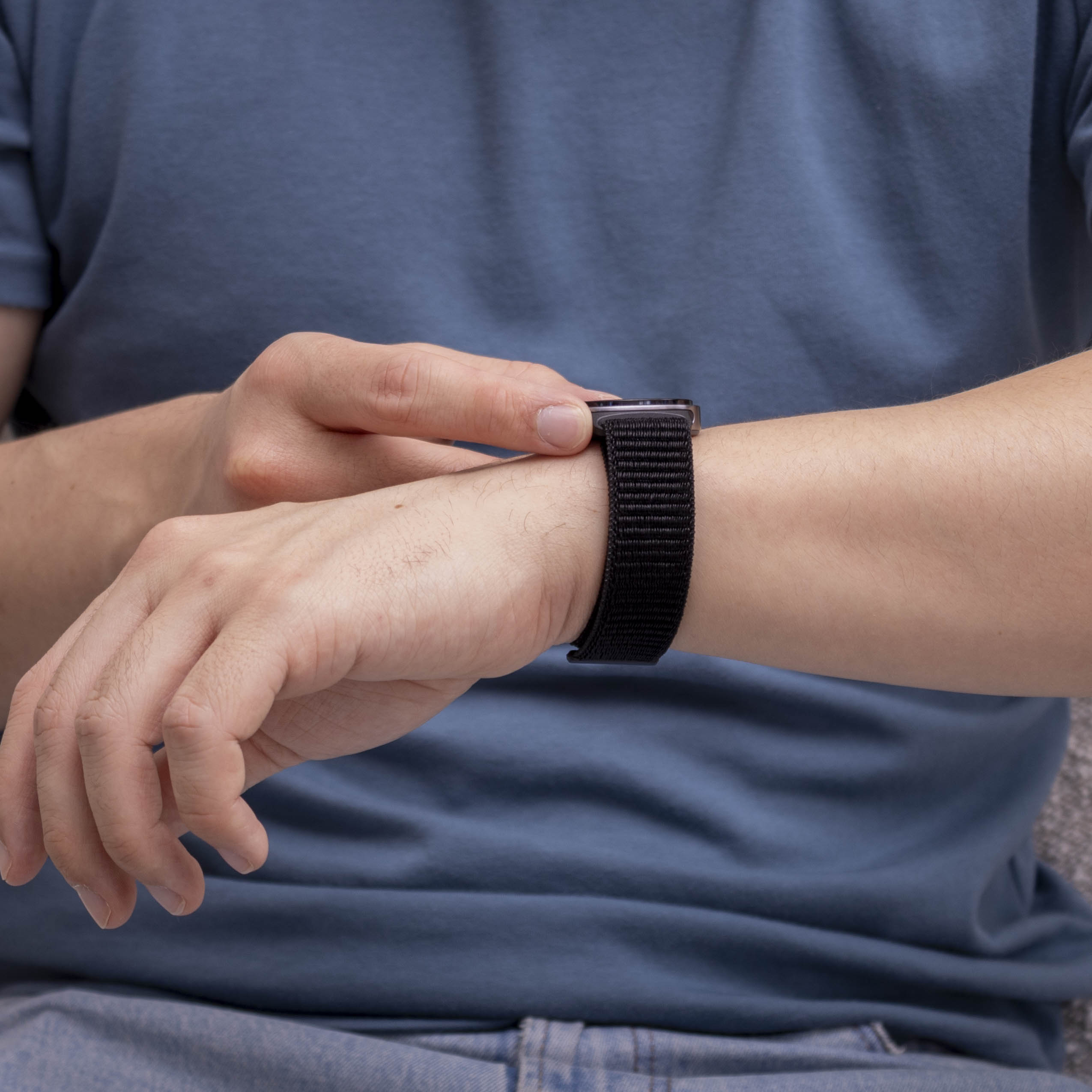 Bracelet nylon Samsung Galaxy Watch 9 - 44mm (noir)