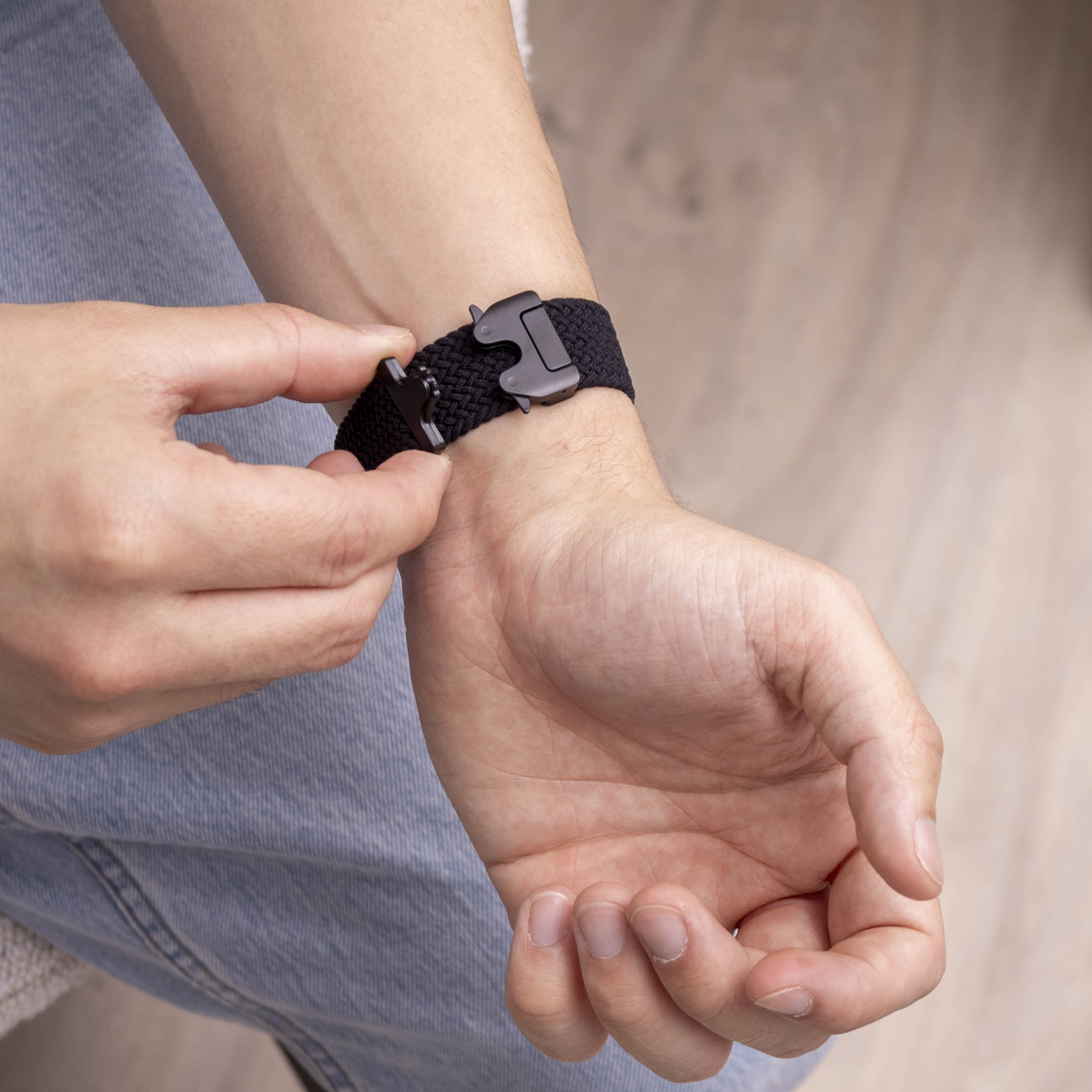 Bracelet tressé boucle en P Samsung Galaxy Watch 9 - 44mm (noir)