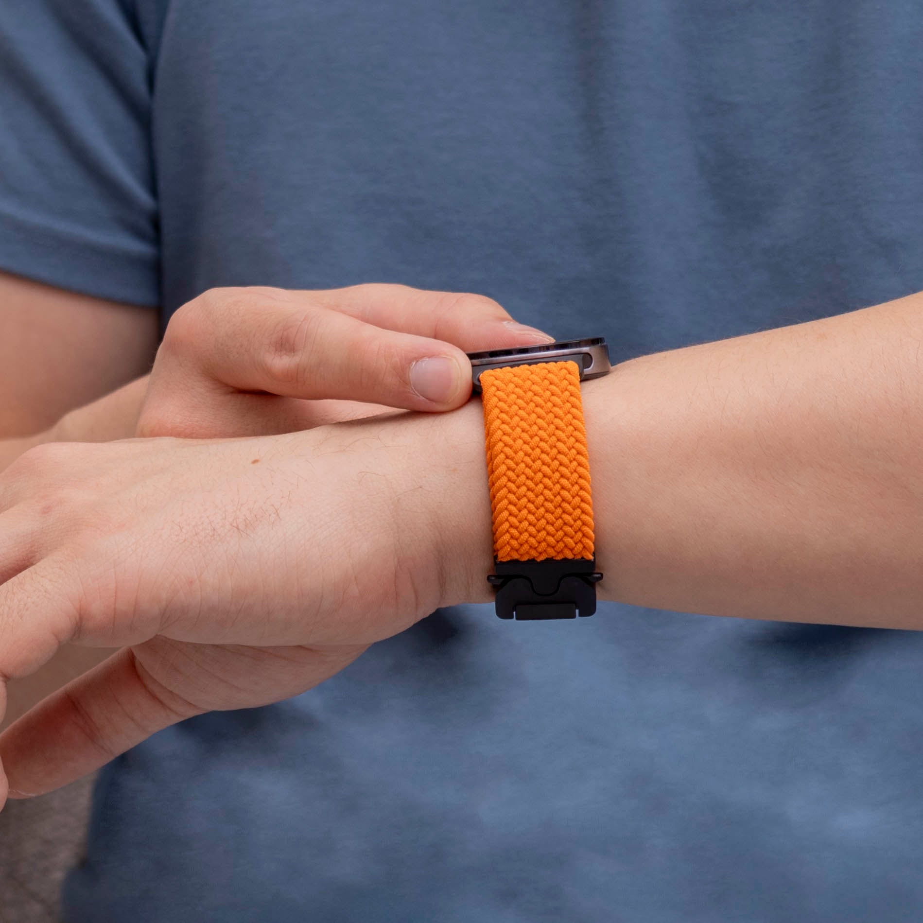 Bracelet tissu avec boucle Samsung Galaxy Watch 8 - 44mm (orange)