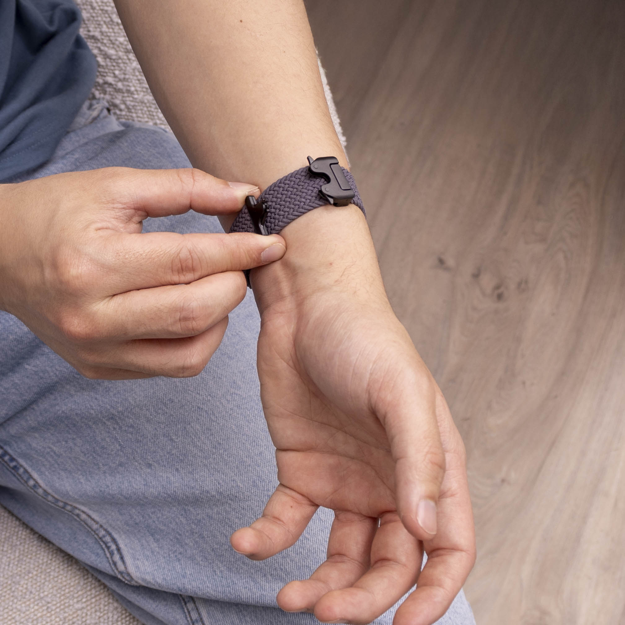 Bracelet tressé boucle en P Samsung Galaxy Watch 9 - 44mm (gris foncé)