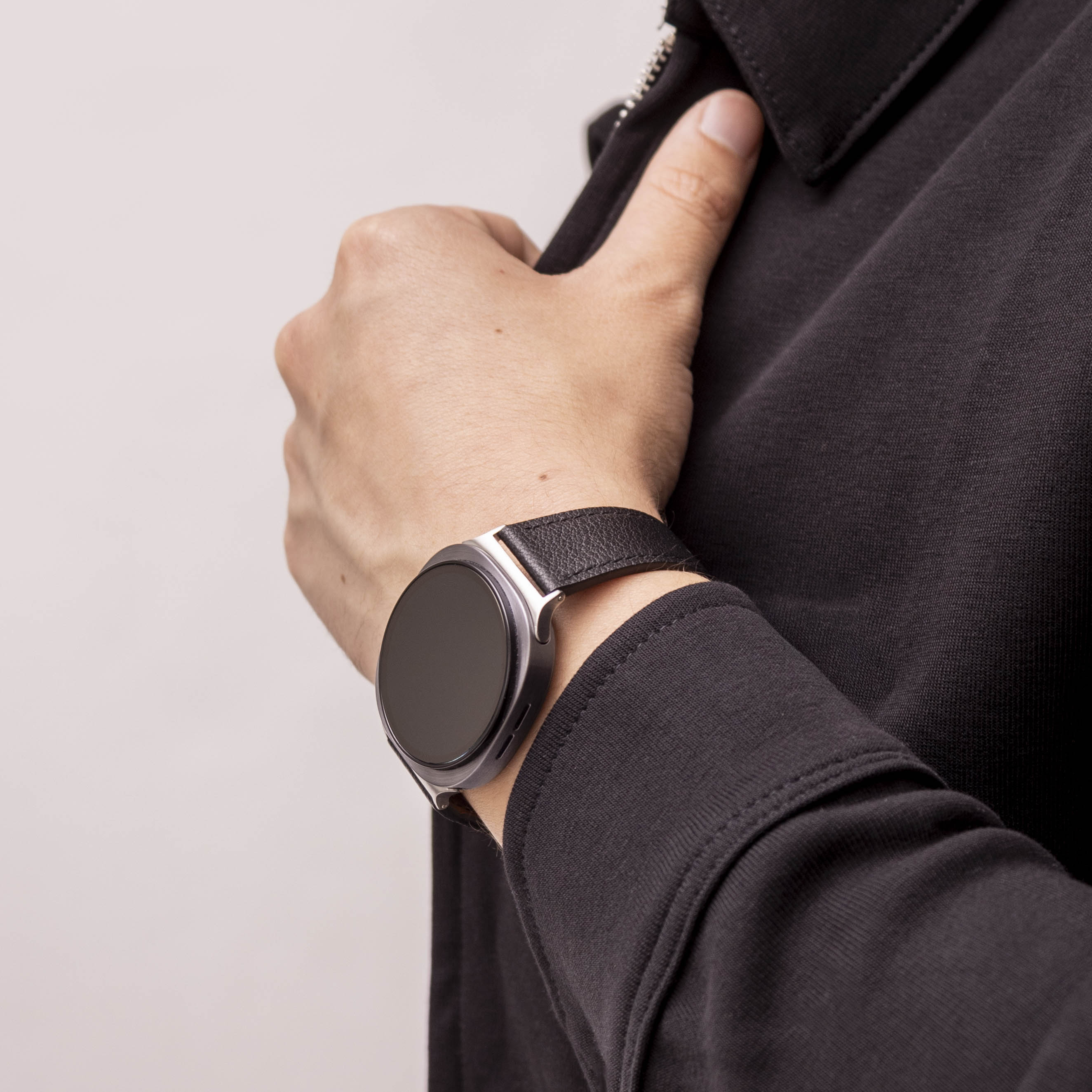 Bracelet cuir moderne Samsung Galaxy Watch 9 - 40mm (noir)