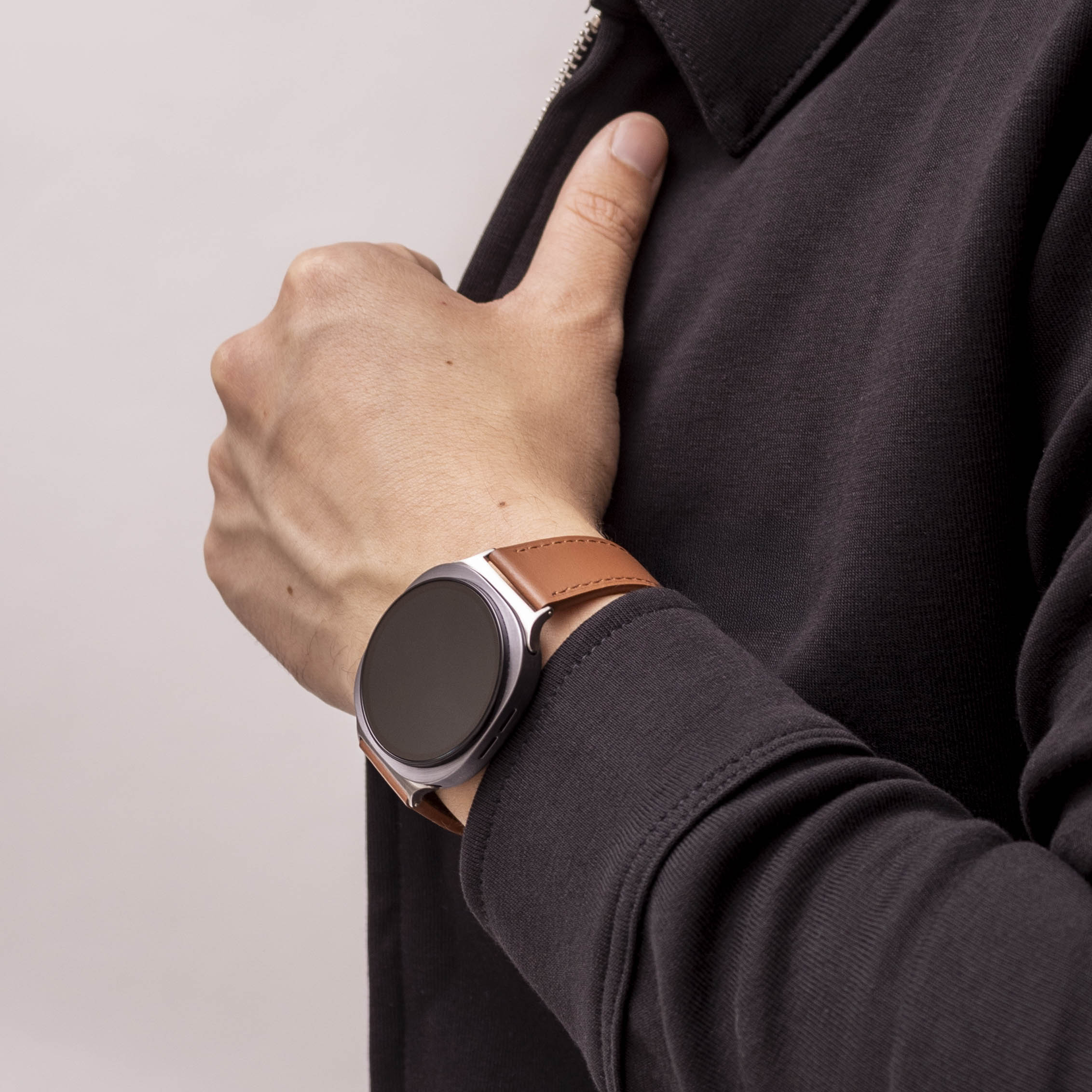Bracelet cuir moderne Samsung Galaxy Watch 9 - 40mm (marron)