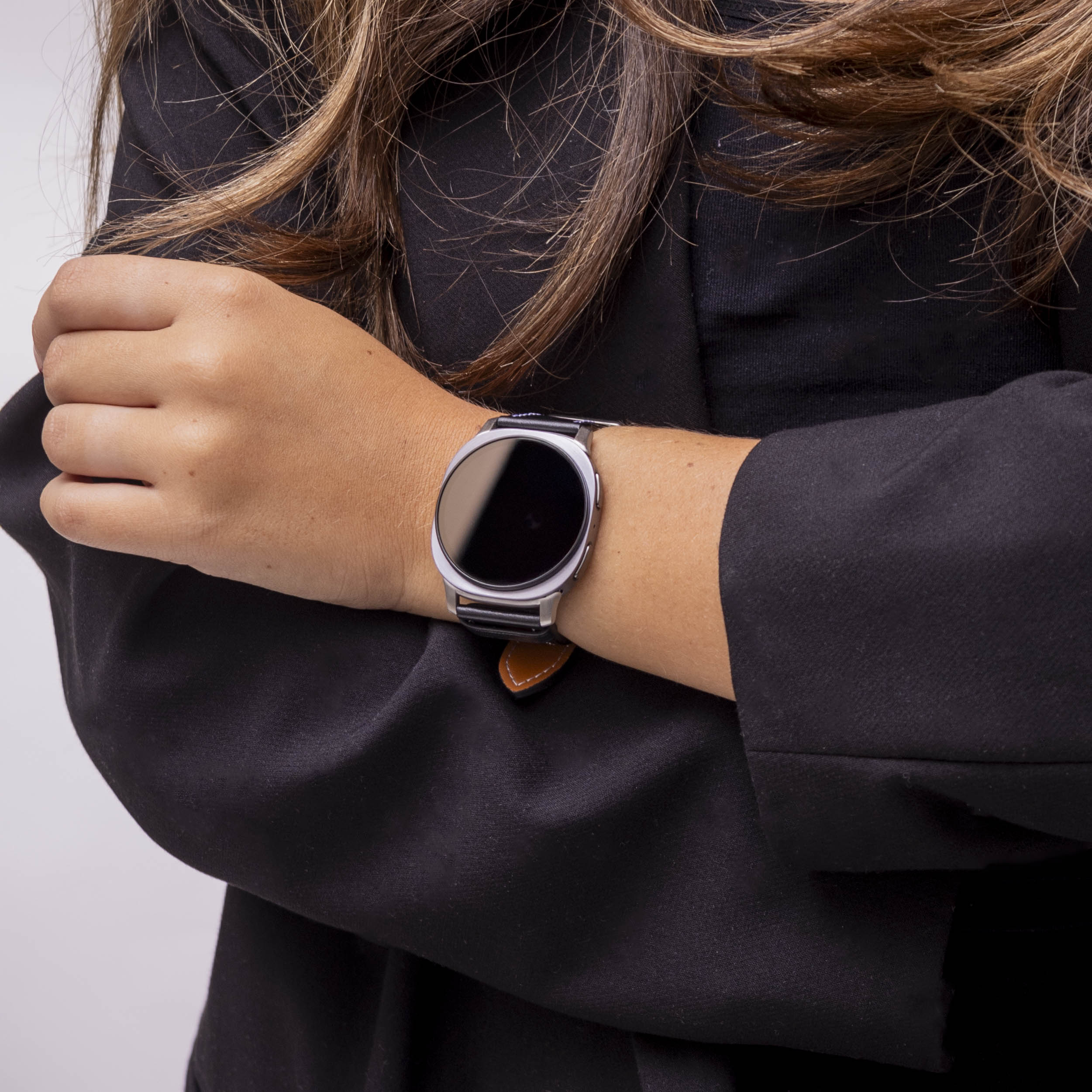 Bracelet cuir classique Samsung Galaxy Watch 9 - 40mm (noir)