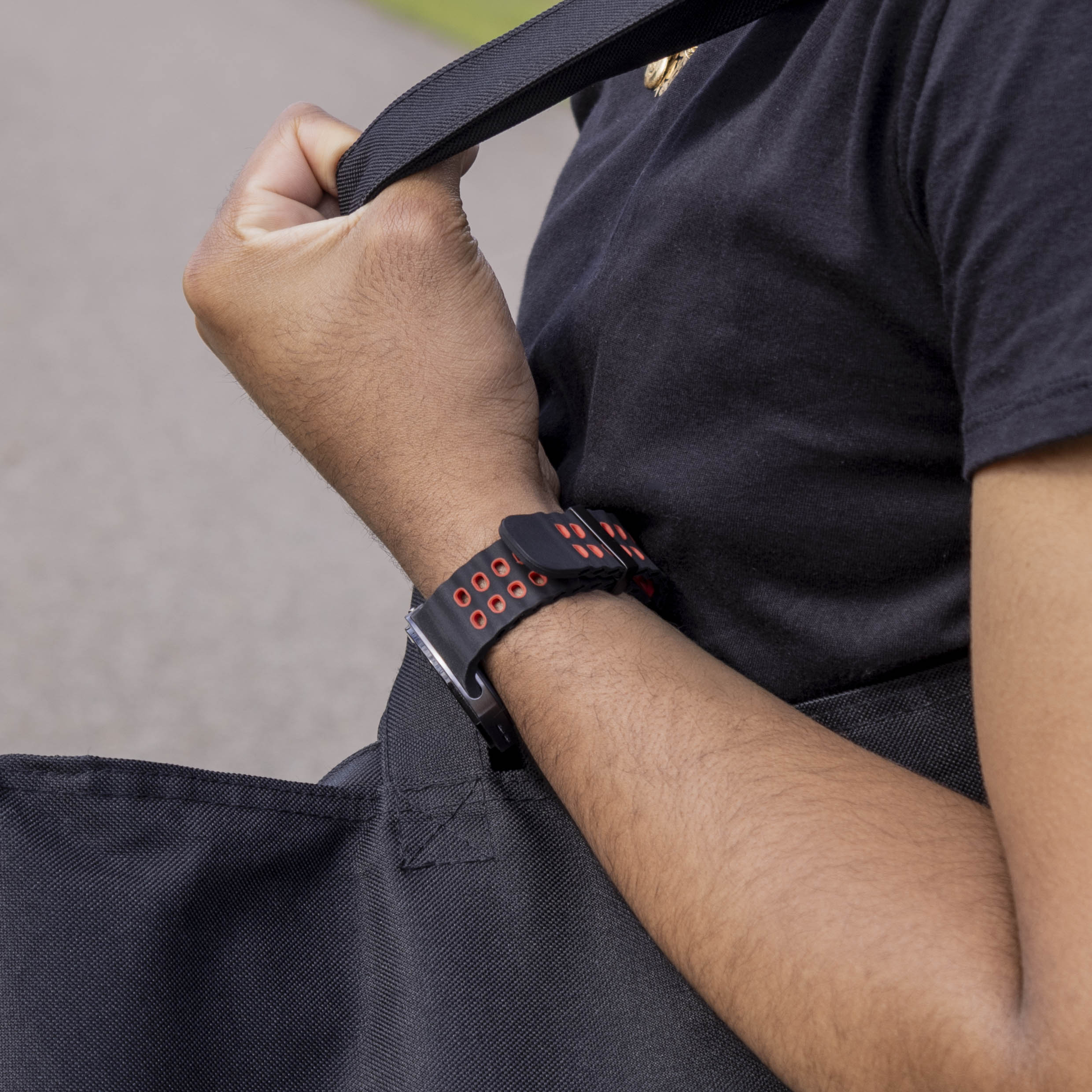 Bracelet Ocean Samsung Galaxy Watch 8 Classic (noir/rouge)