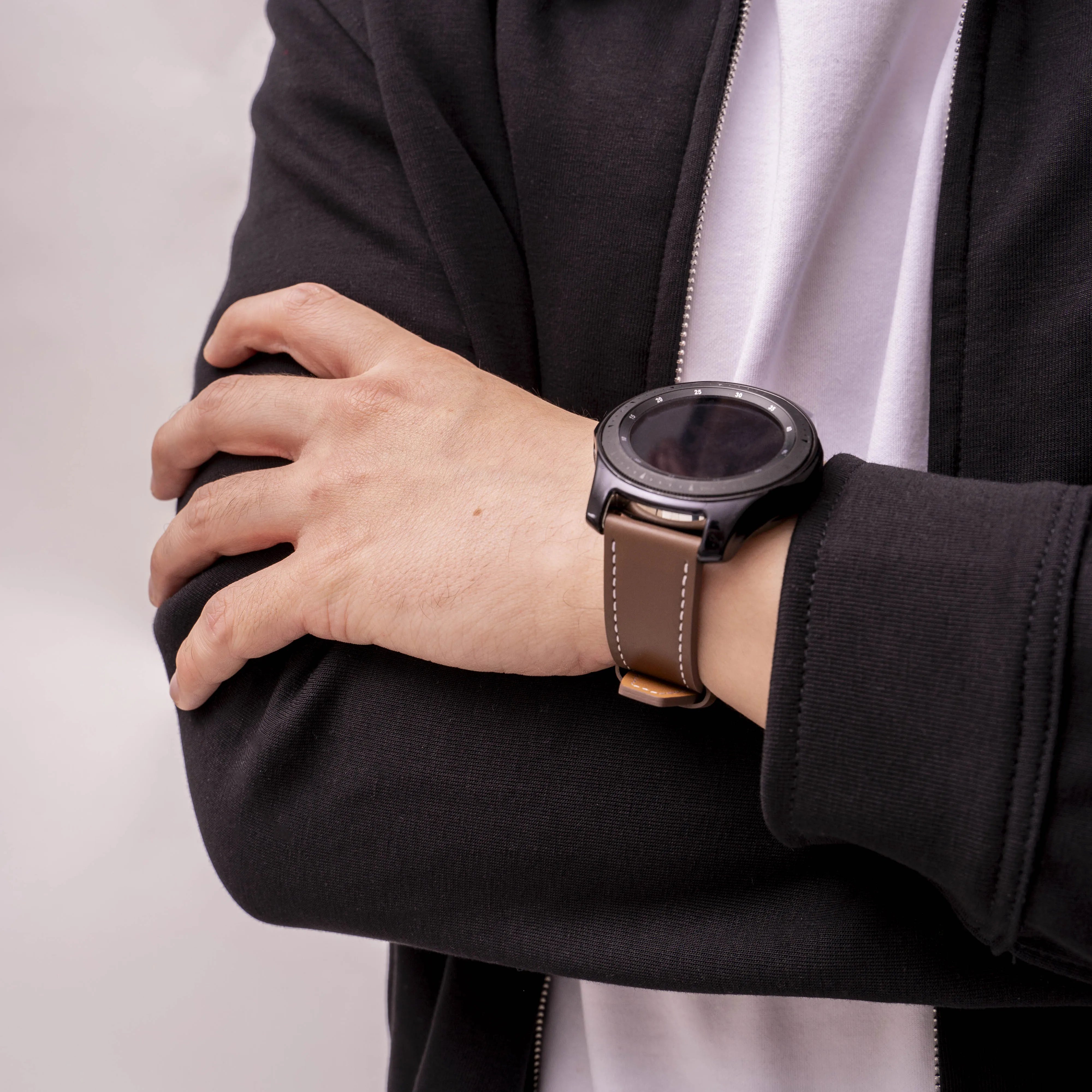 ICE Smart TKS Rectangular 1.41 Leather Strap 'One Push' (Dark Brown)