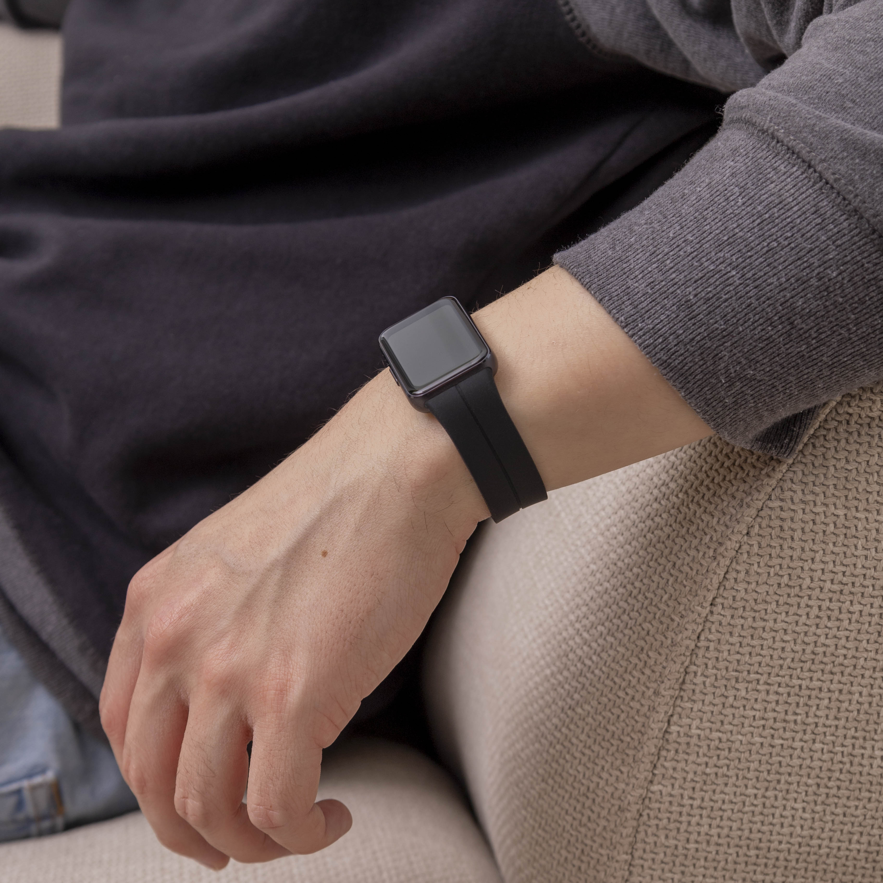 Bracelet silicone avec D-buckle Samsung Galaxy Fit 3 (noir)