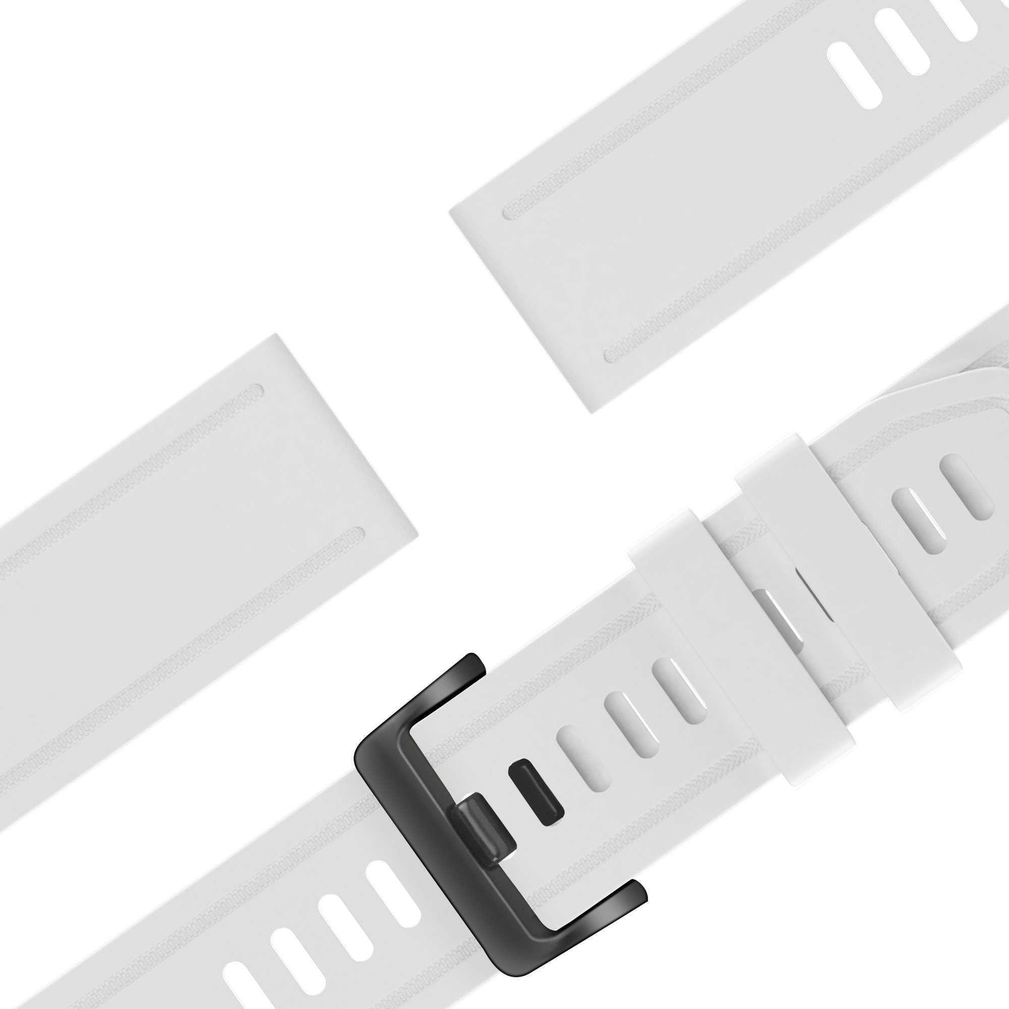 Bandz Bracelet silicone avec boucle Garmin Descent Mk3(i) - 43mm (blanc)