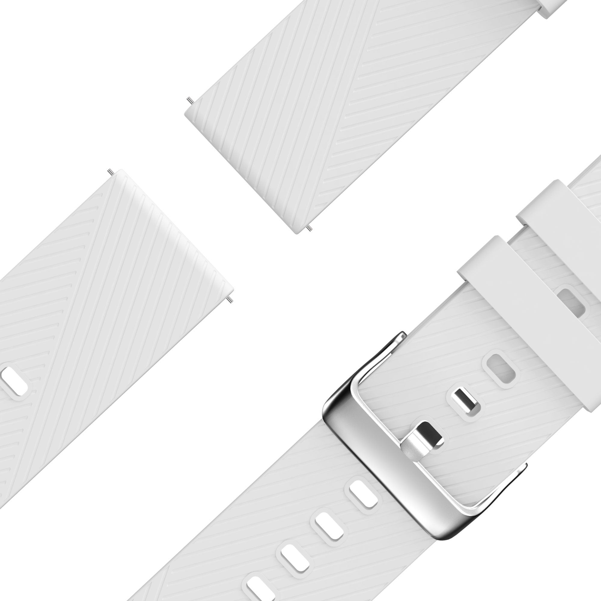Bandz Bracelet silicone 'Deluxe' Huawei Watch GT 7 - 46mm (blanc)