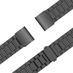 Bandz Bracelet acier Garmin Instinct 3 - 50mm 'Classic' (noir)