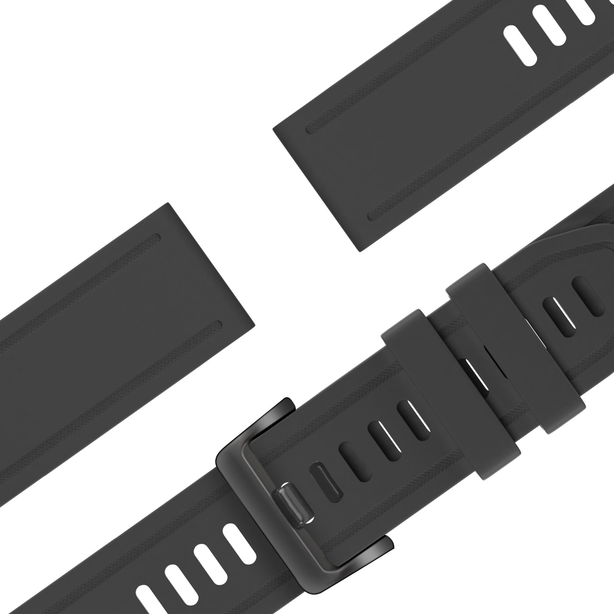 Bandz Bracelet silicone avec boucle Garmin Approach S70 - 42mm (noir)