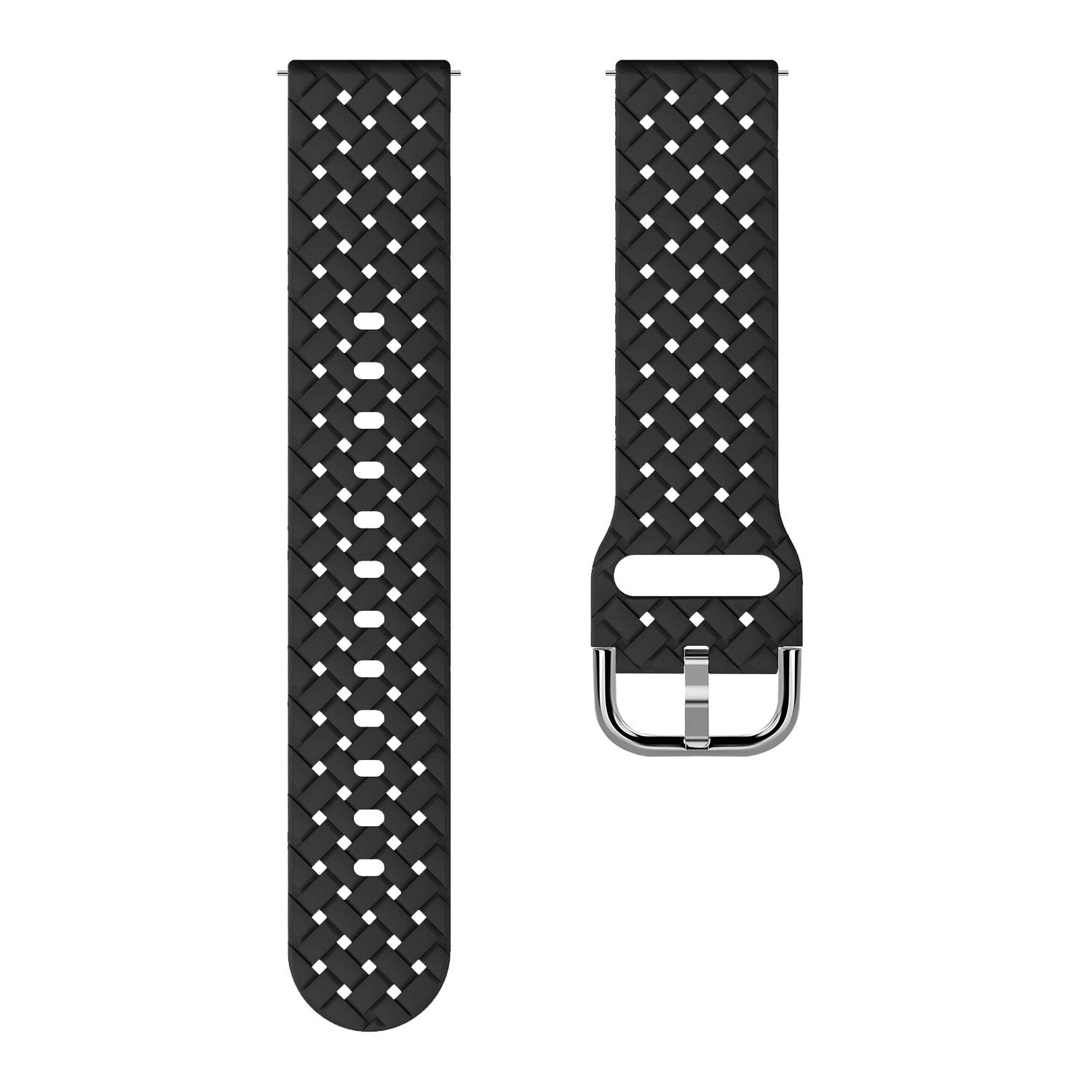 Bracelet silicone tressé Withings ScanWatch 2 - 42mm (noir)