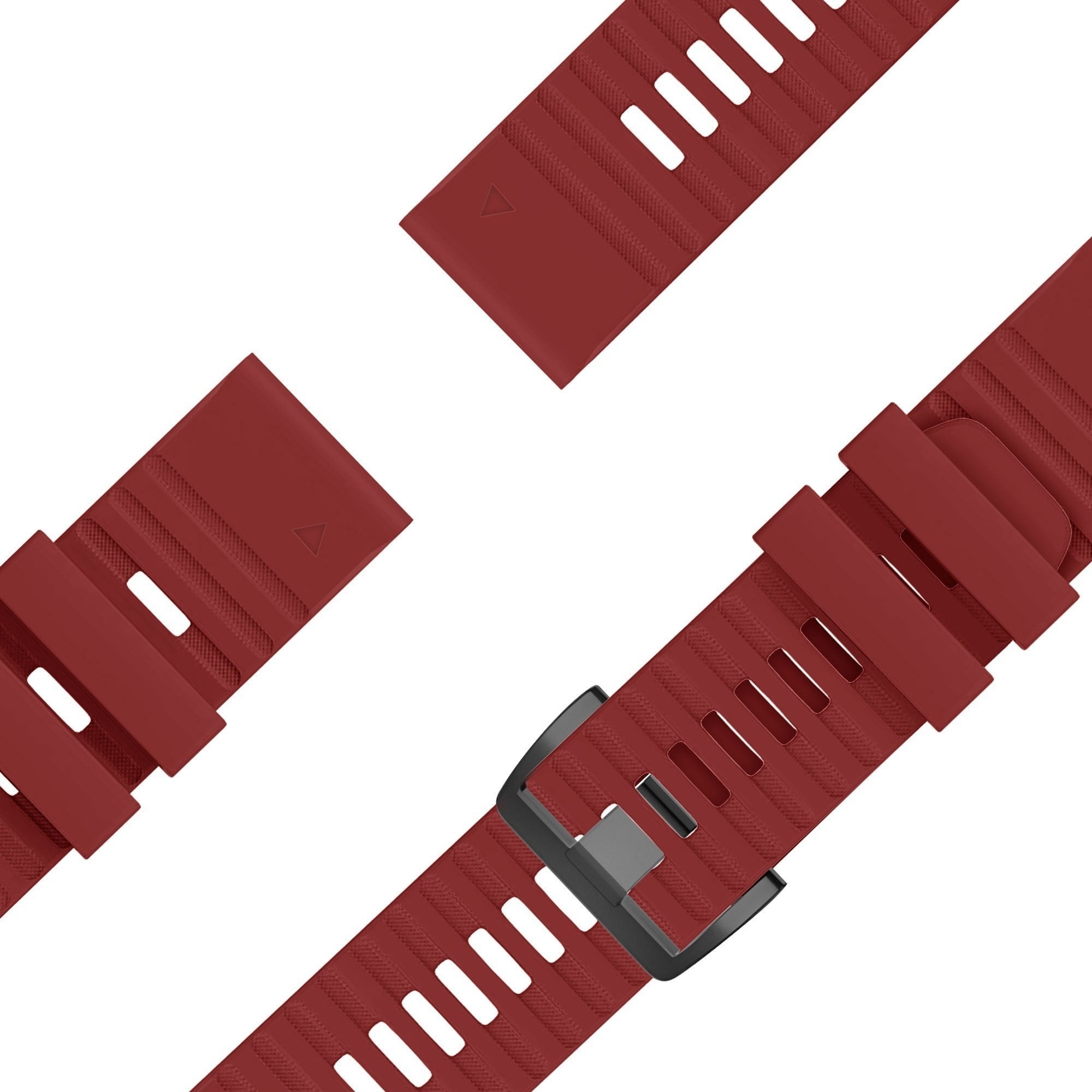 Bandz Bracelet silicone avec boucle Garmin Approach S70 - 47mm (rouge)