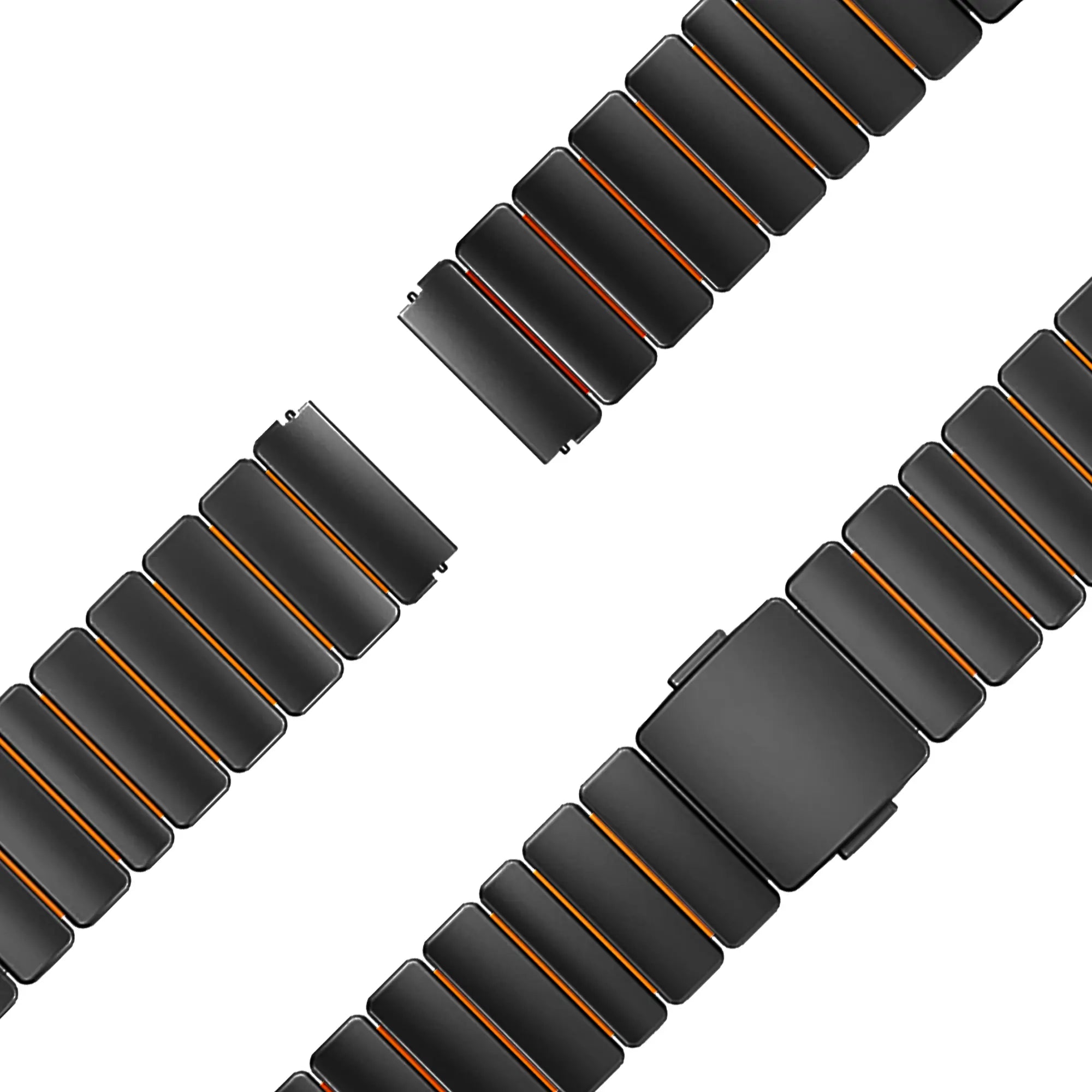 Bandz Bracelet titane 'Hybrid' Fossil Gen 6 - 44mm (noir/orange)