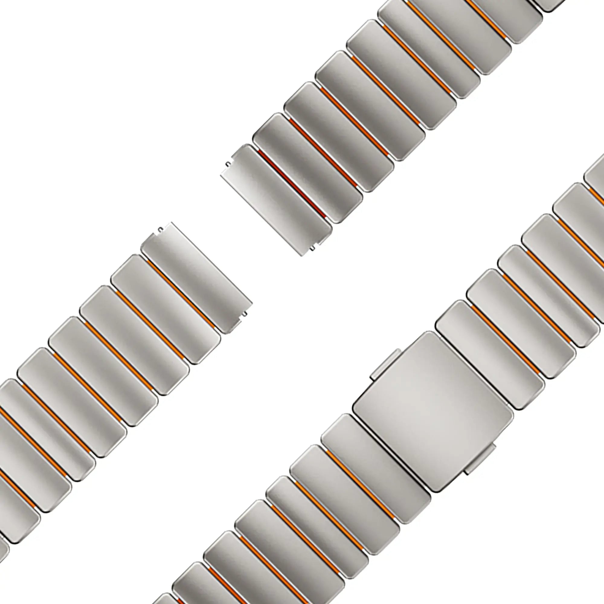 Bandz Bracelet titane 'Hybrid' Huawei Watch GT 5 - 46mm (titane/orange)