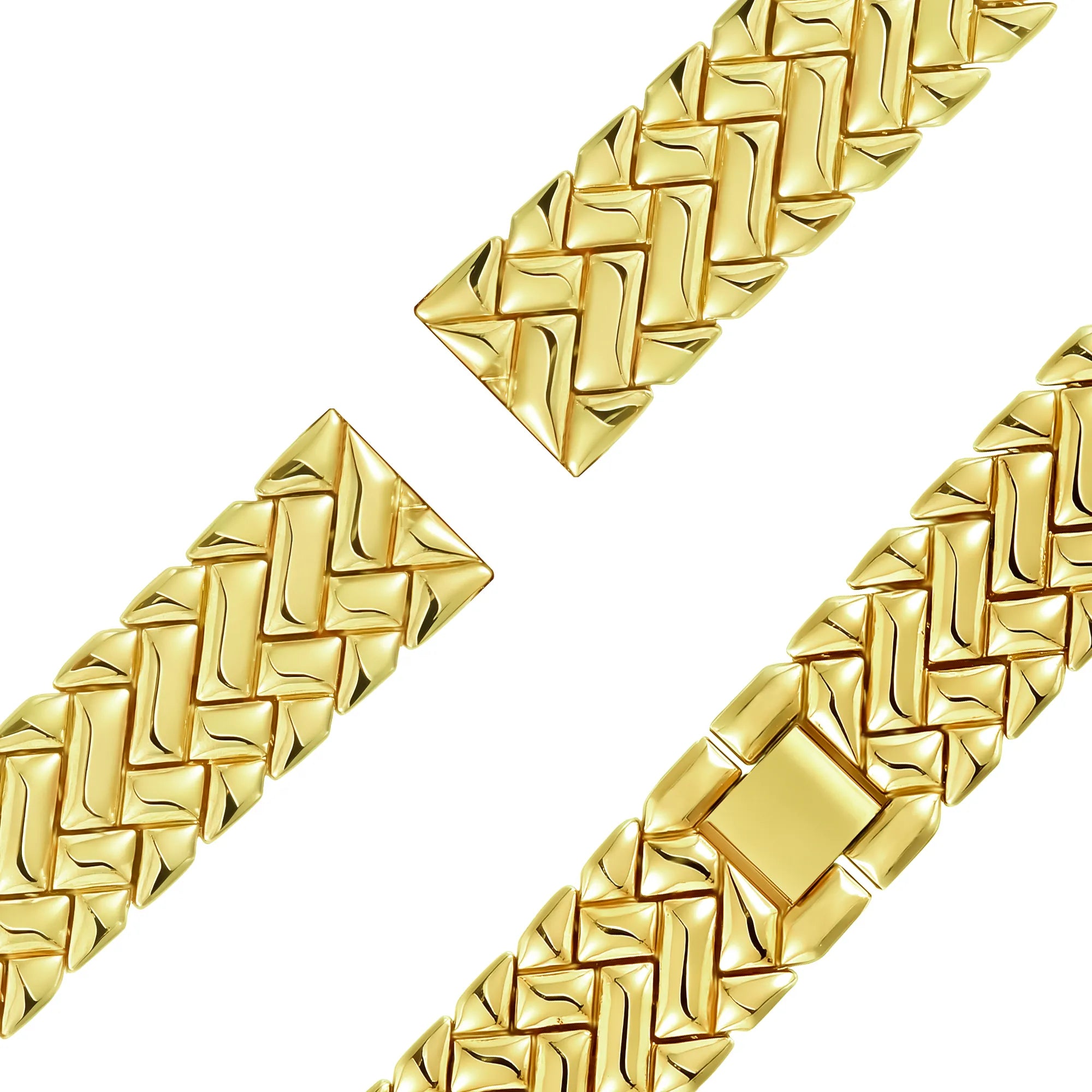 Bandz Bracelet metal 'V-Type' Garmin Vivoactive 4s (or)