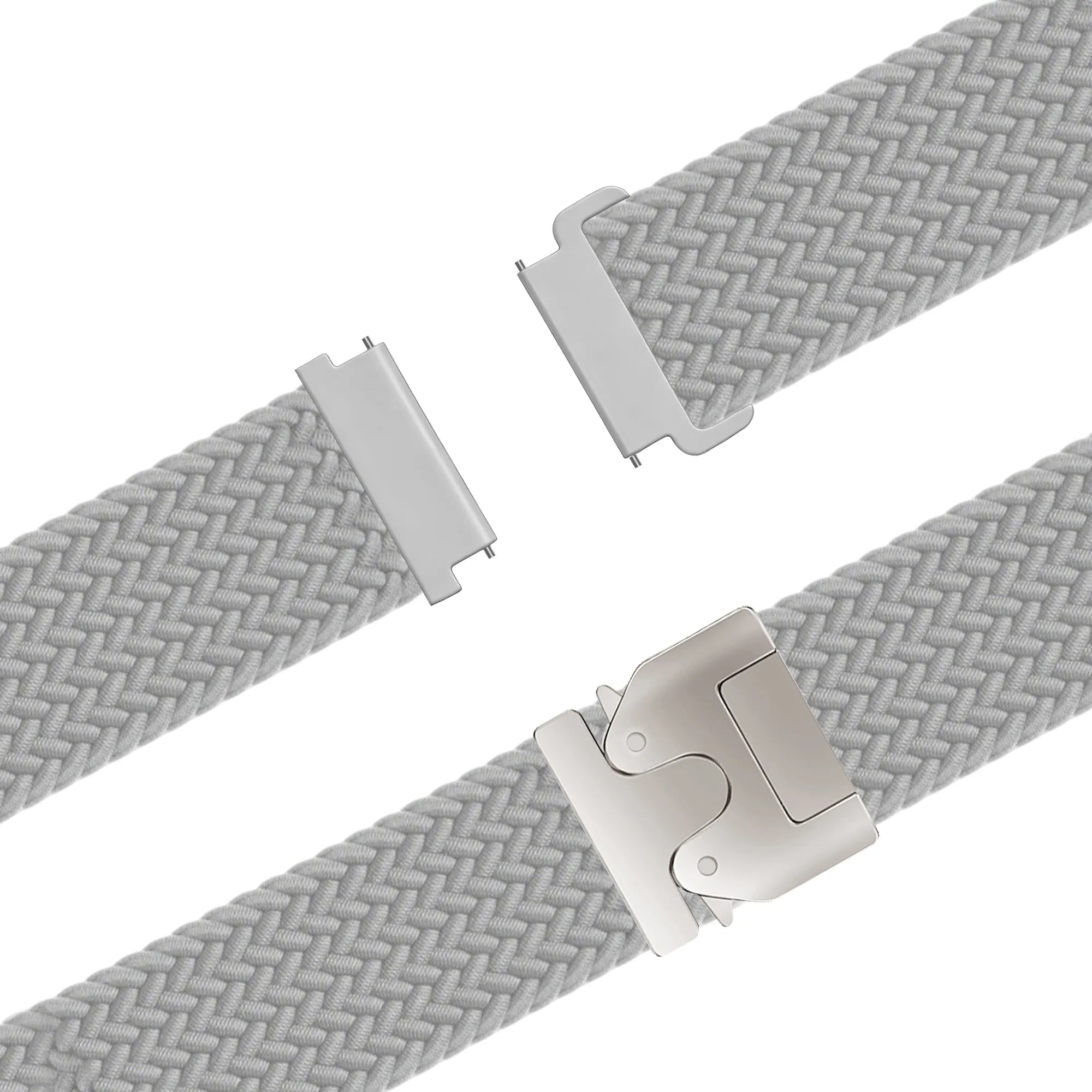 Bandz Bracelet tressé 'Parachute' Garmin Venu 4 - 45mm (gris clair)