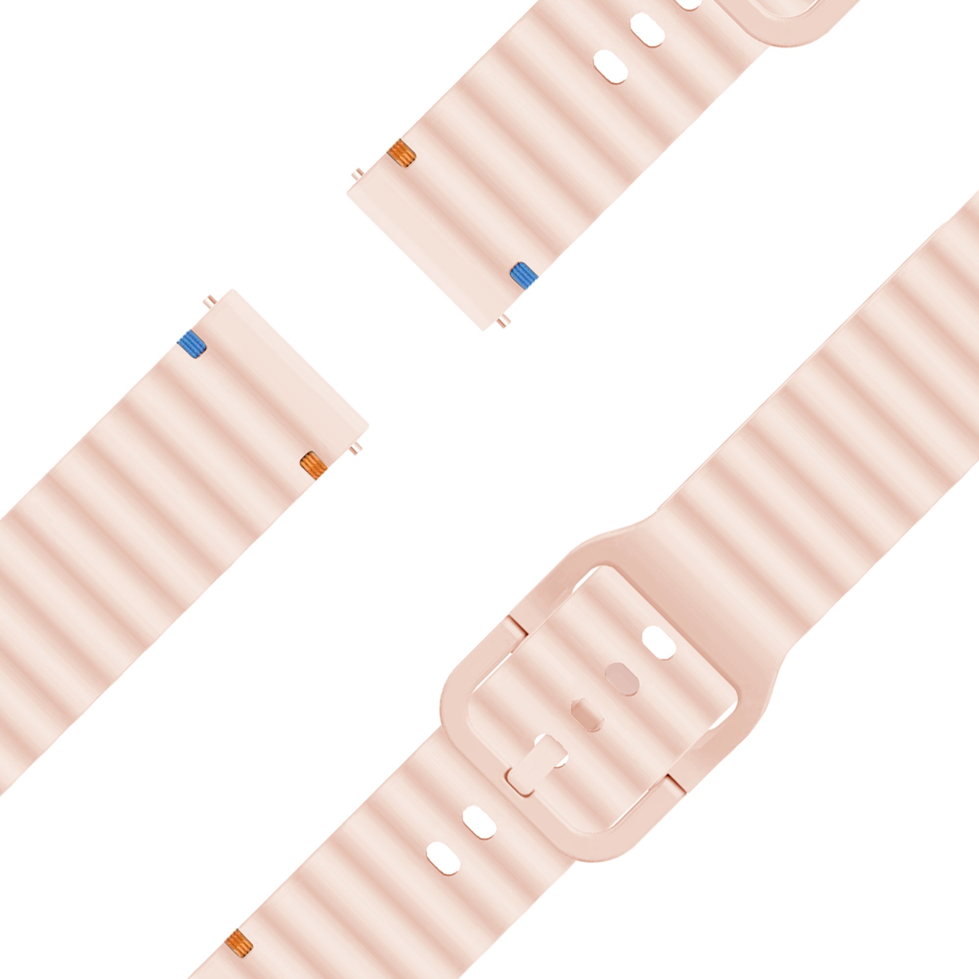 Bandz Bracelet silicone ondulé Garmin Bounce 2 (rose pâle)