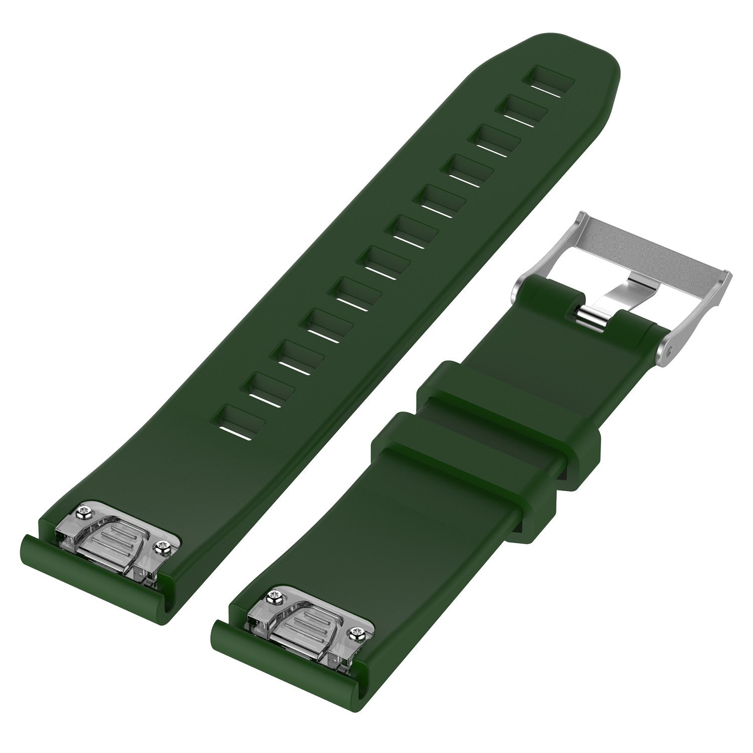 Garmin Descent Mk2S Glossy Silicone Strap (Army Green)