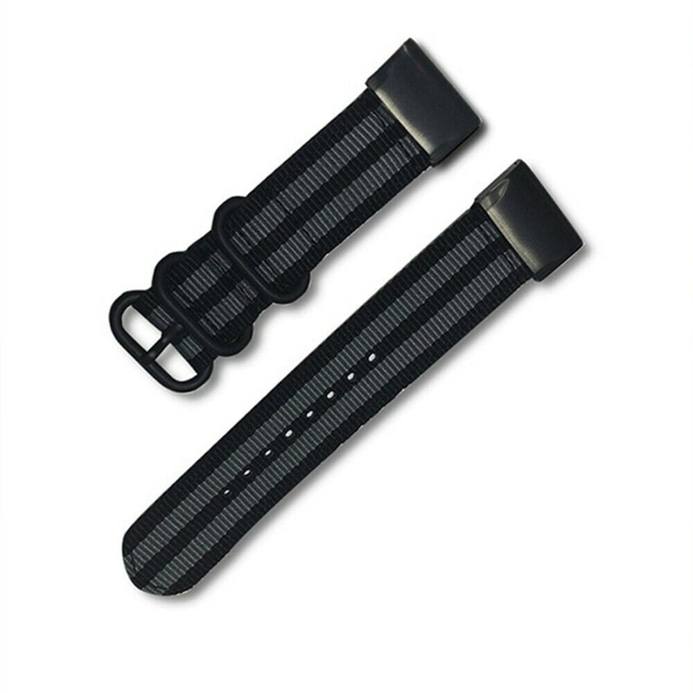 Bracelet nylon avec boucle Garmin Approach S70 - 47mm (noir/gris)
