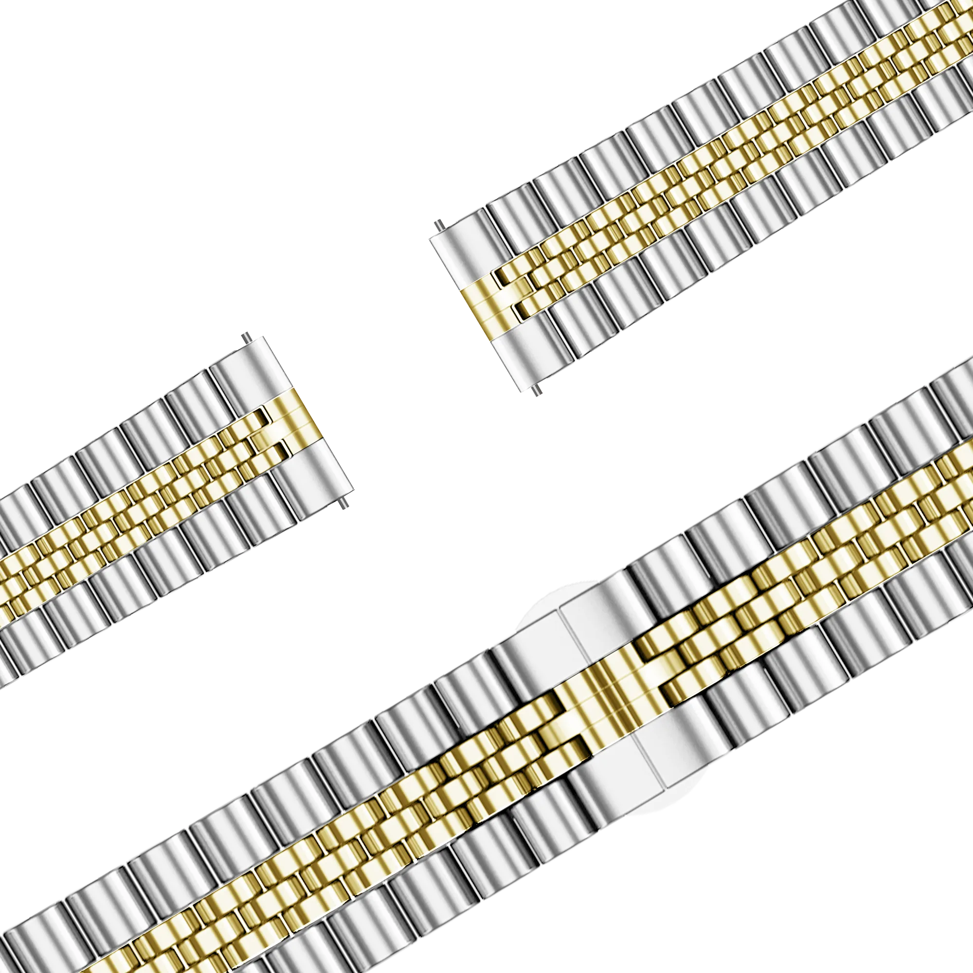 Bandz Bracelet acier 'Jubilee' Garmin Vivoactive 4s (argent/or)