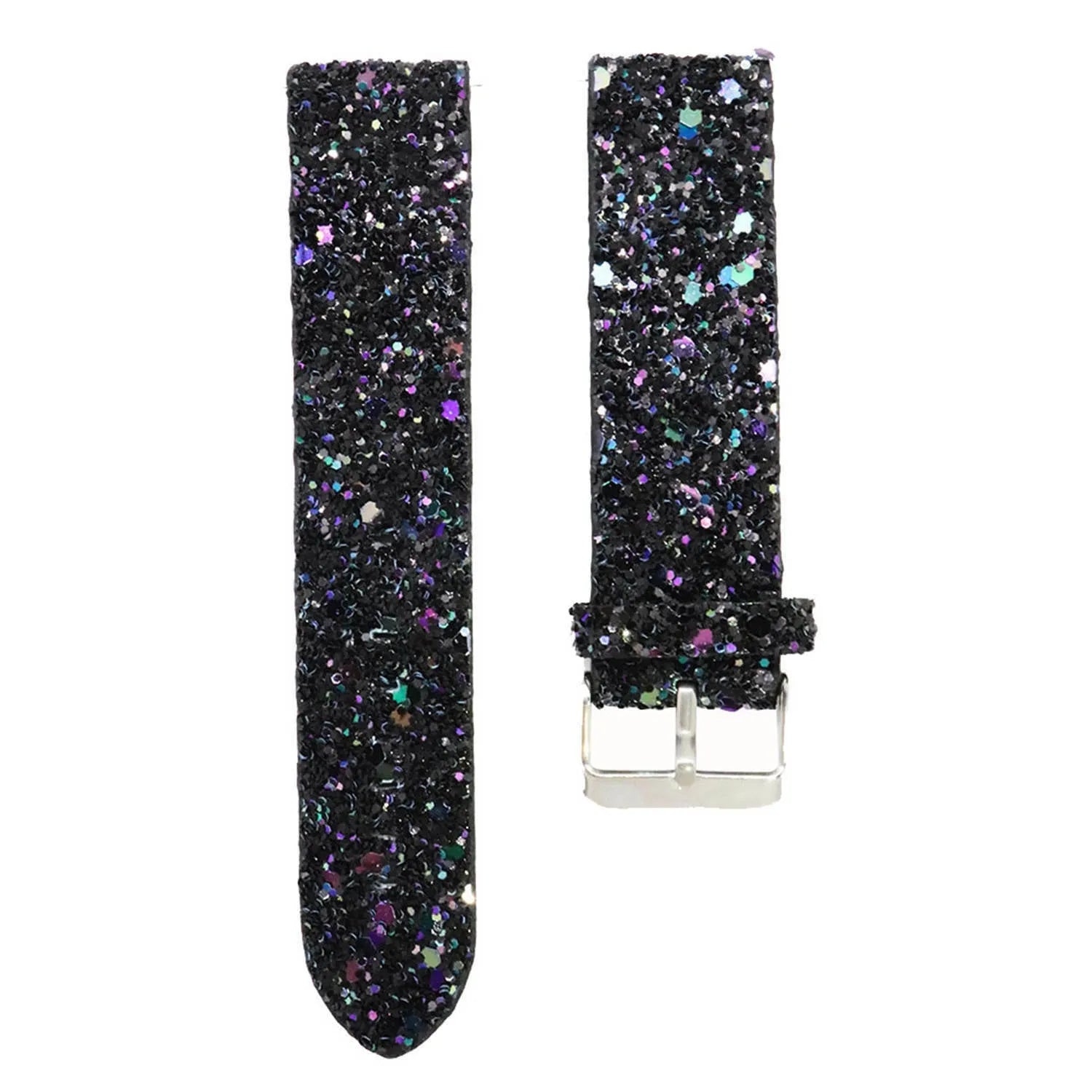 Bracelet cuir brillante Amazfit Bip 3 (Pro) (noir)