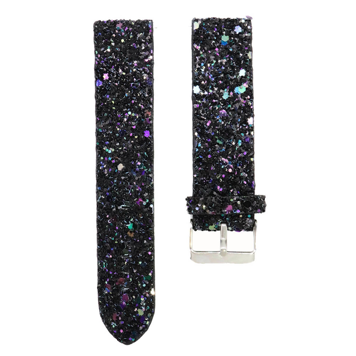 Bracelet cuir brillante Coros Pace 2 (noir)