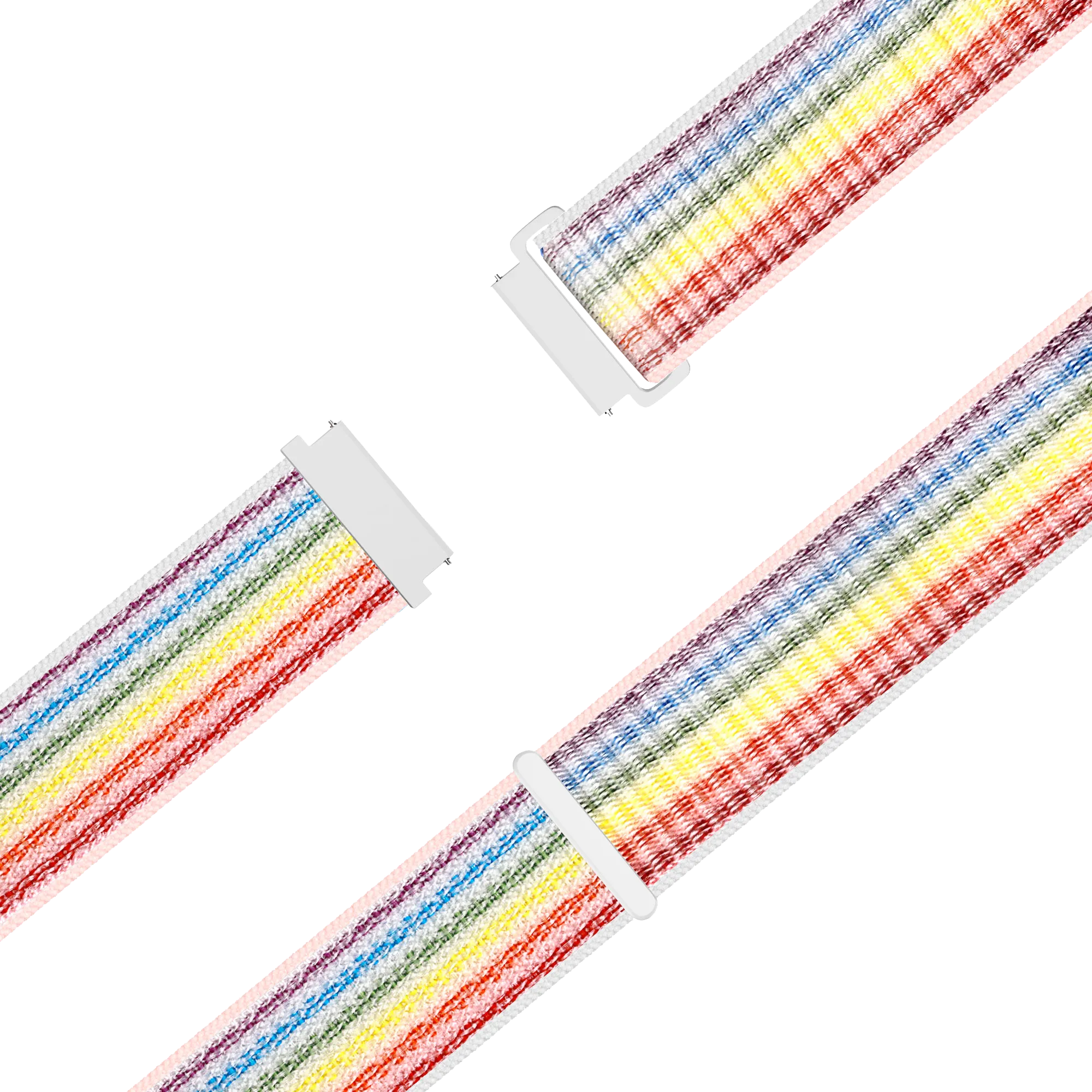 Nylon Loop Strap, multicolour, laid flat, separate parts, direct top view