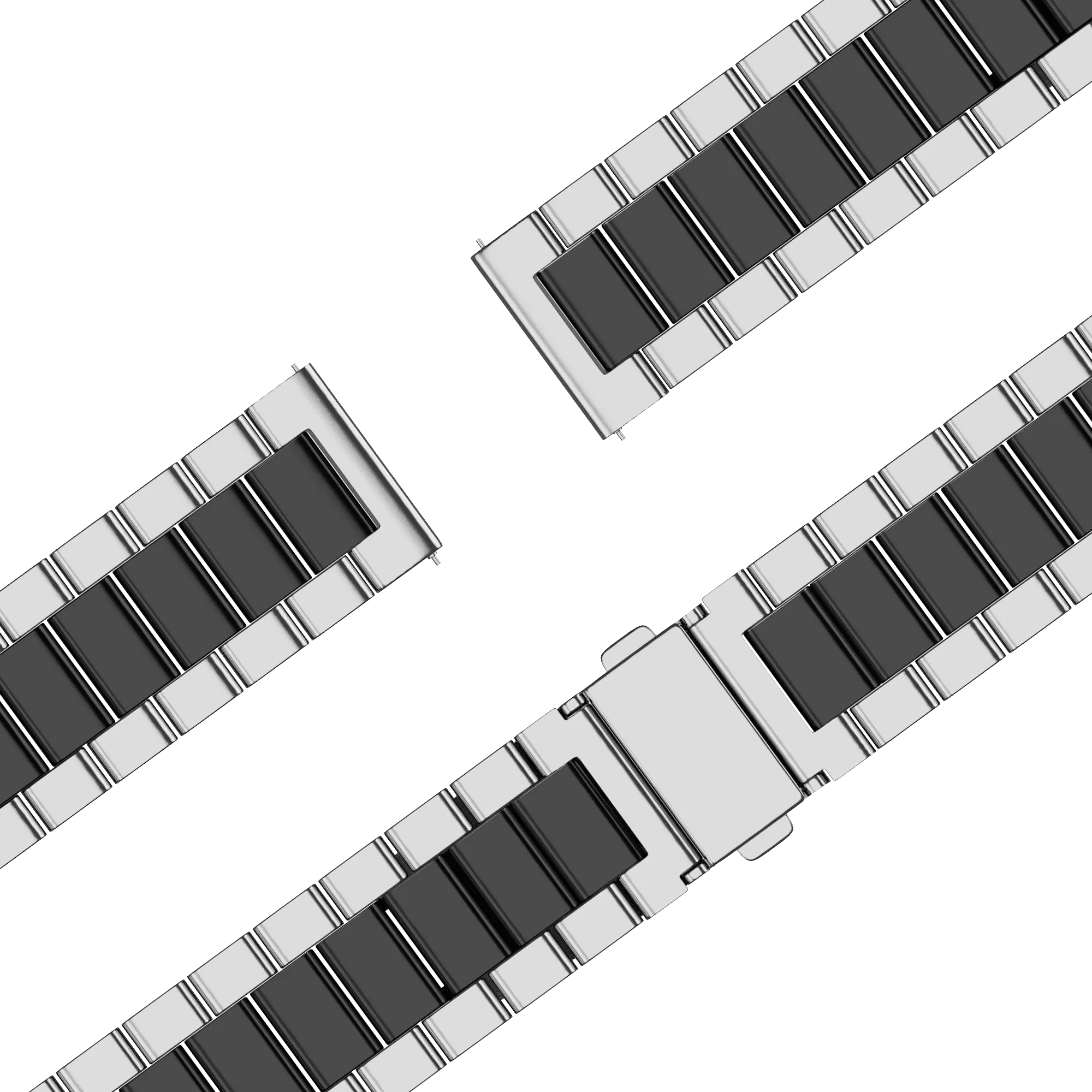 Bandz Bracelet acier 'Classic' Garmin Bounce 2 (argent/noir)