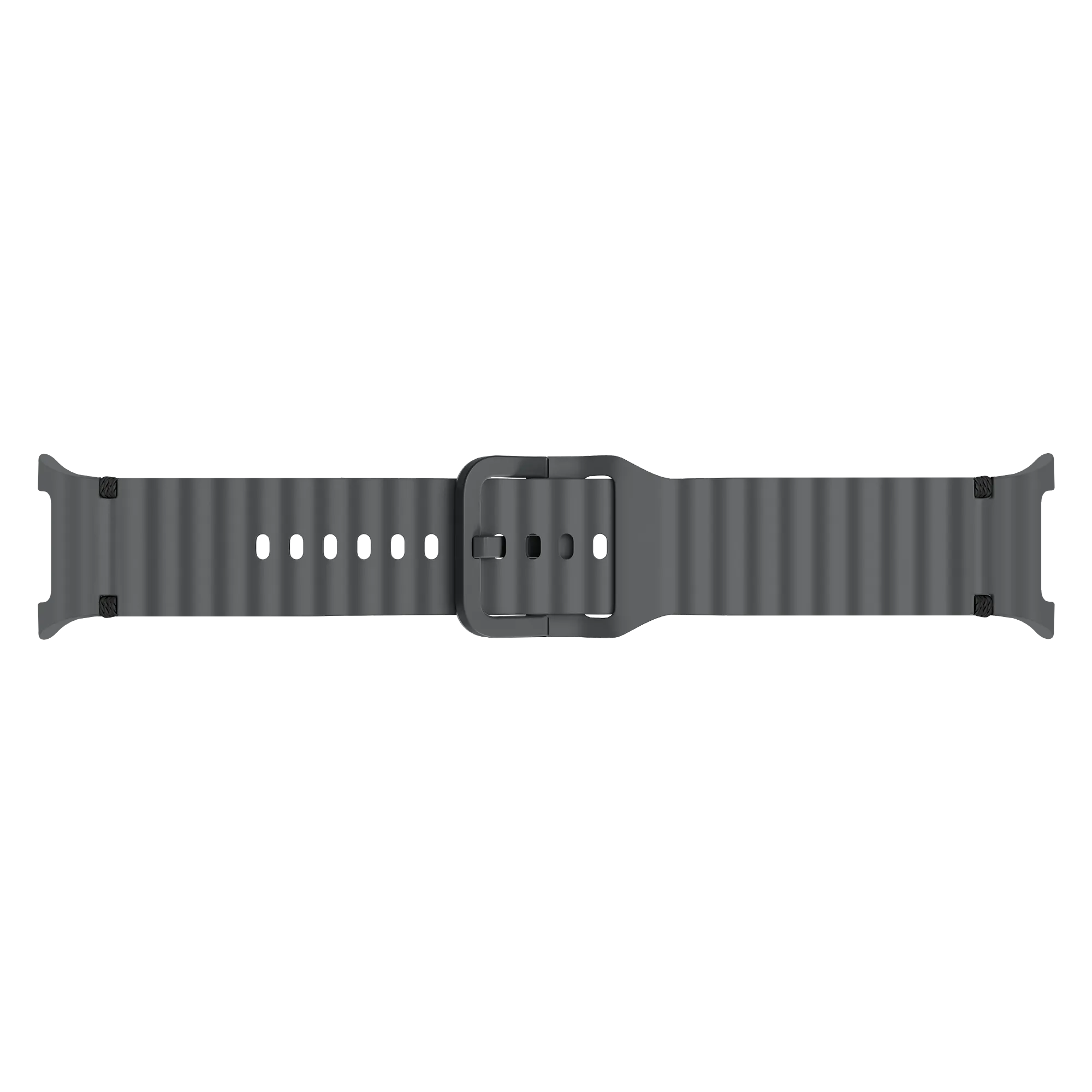 Bracelet silicone ondulé Samsung Galaxy Watch 8 - 44mm (gris foncé)