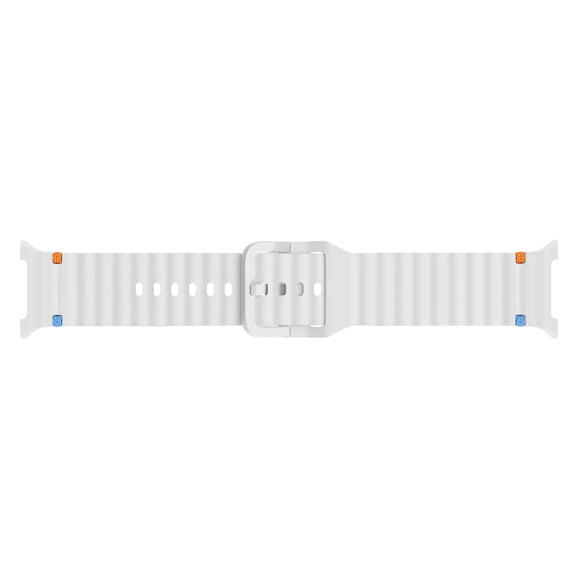 Bracelet silicone ondulé Samsung Galaxy Watch 9 - 44mm (blanc)