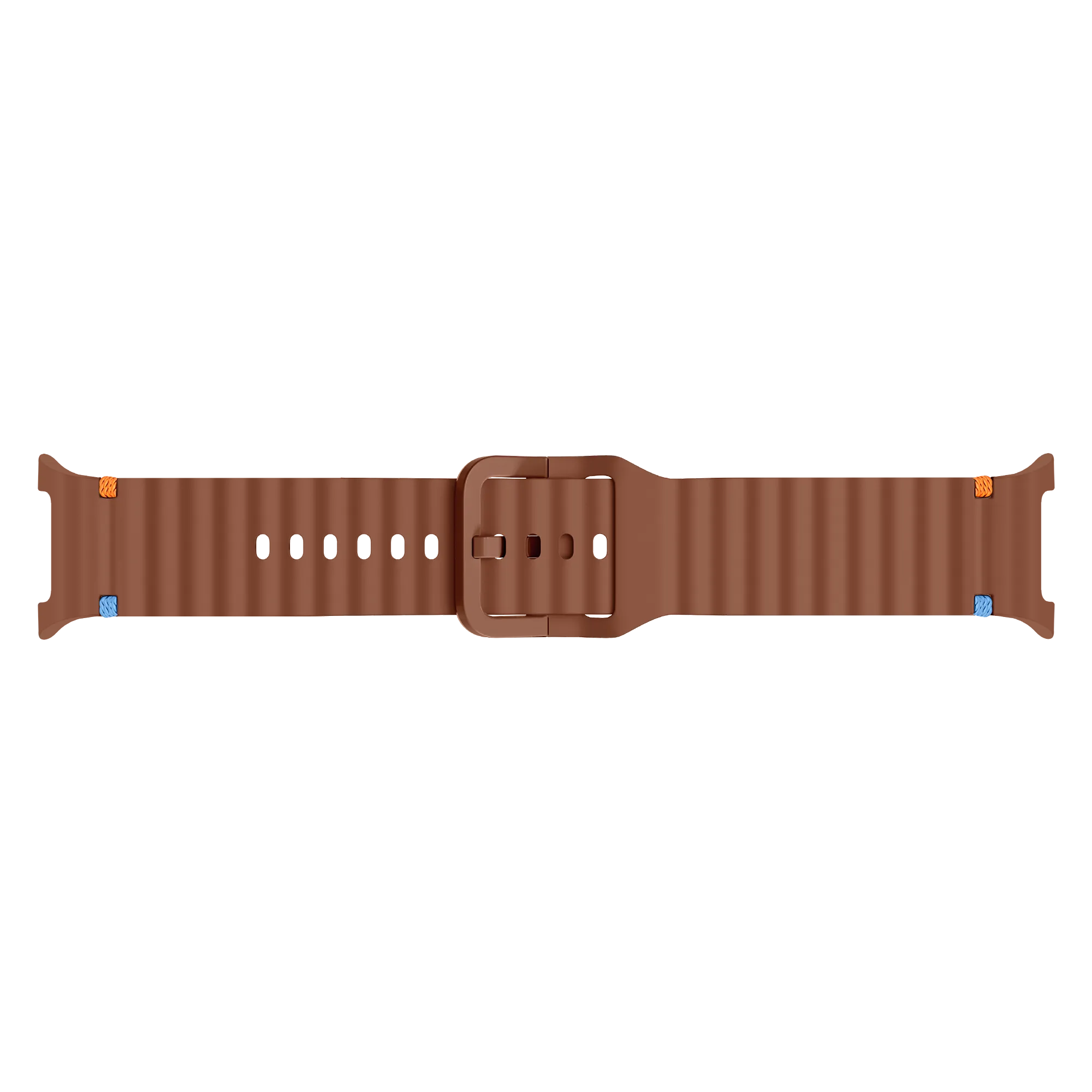 Bracelet silicone ondulé Samsung Galaxy Watch 9 - 44mm (marron)