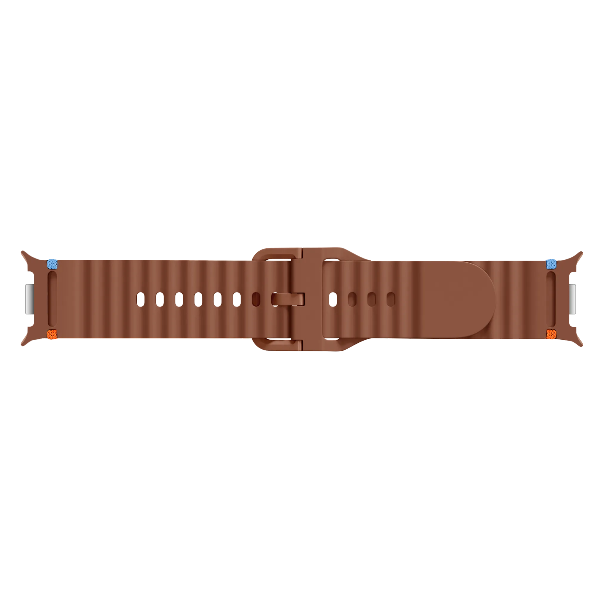 Bracelet silicone ondulé Samsung Galaxy Watch 9 - 44mm (marron)