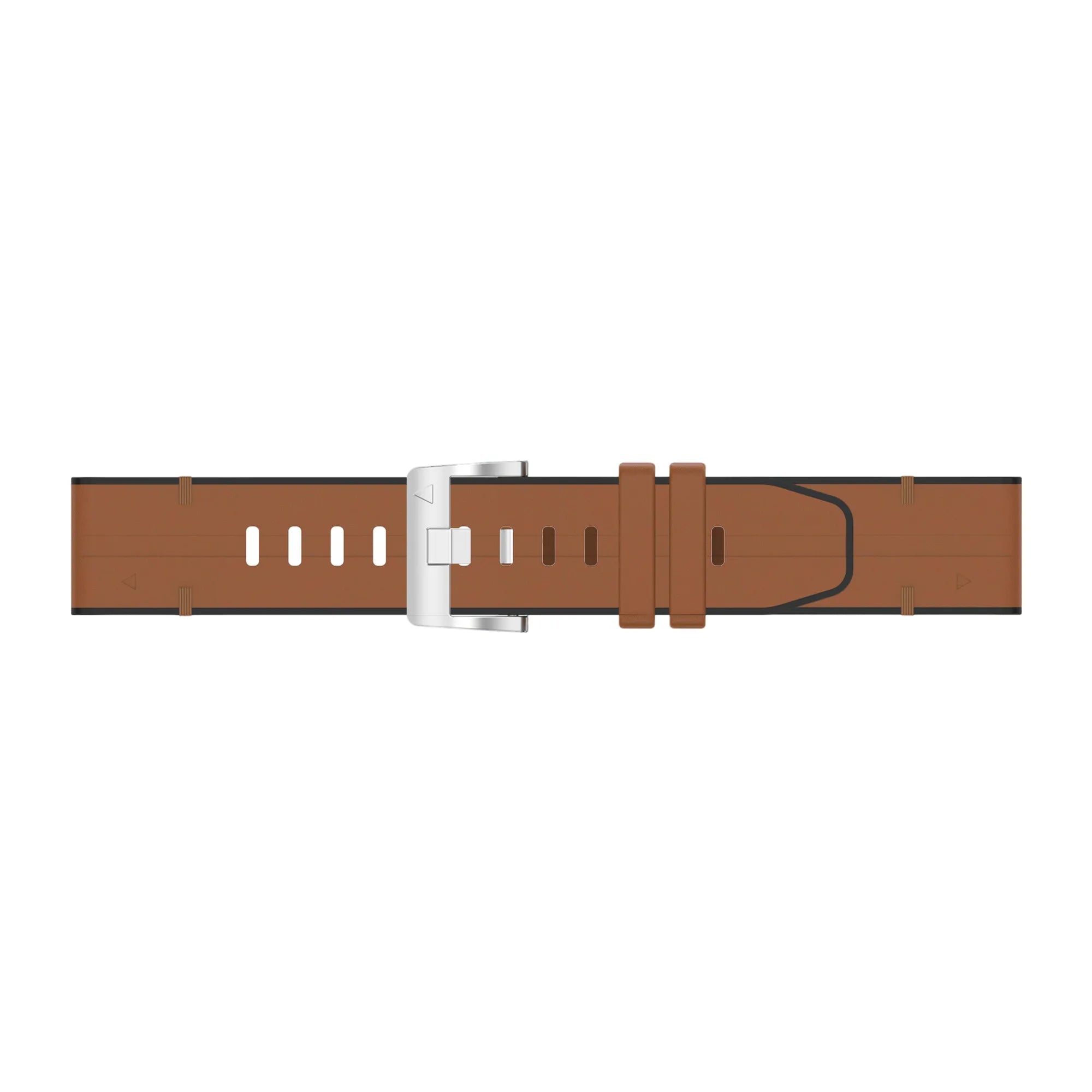 Bracelet cuir hybride Garmin Fenix 5x / 6x (marron)