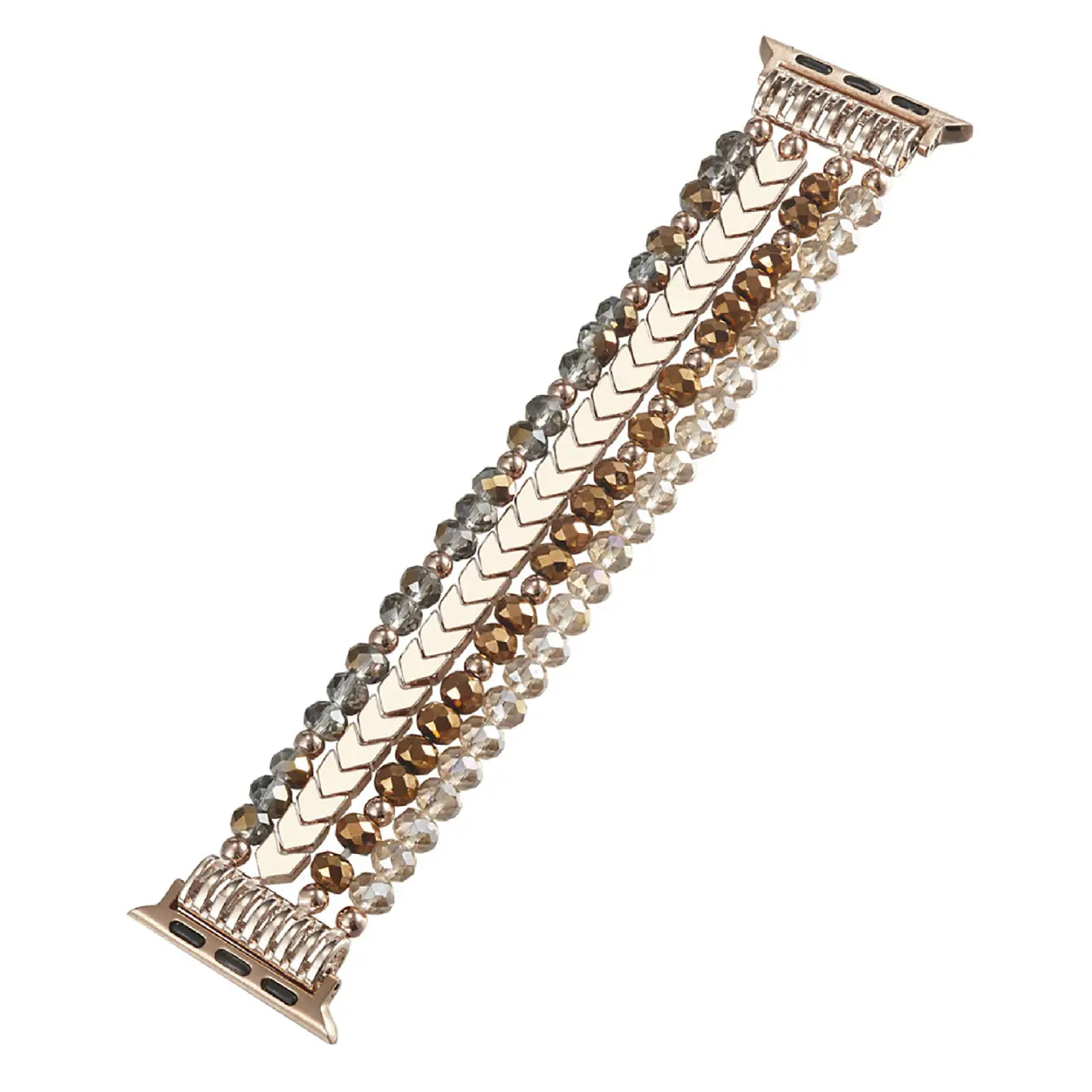 Bracelet perlée Apple Watch (café)