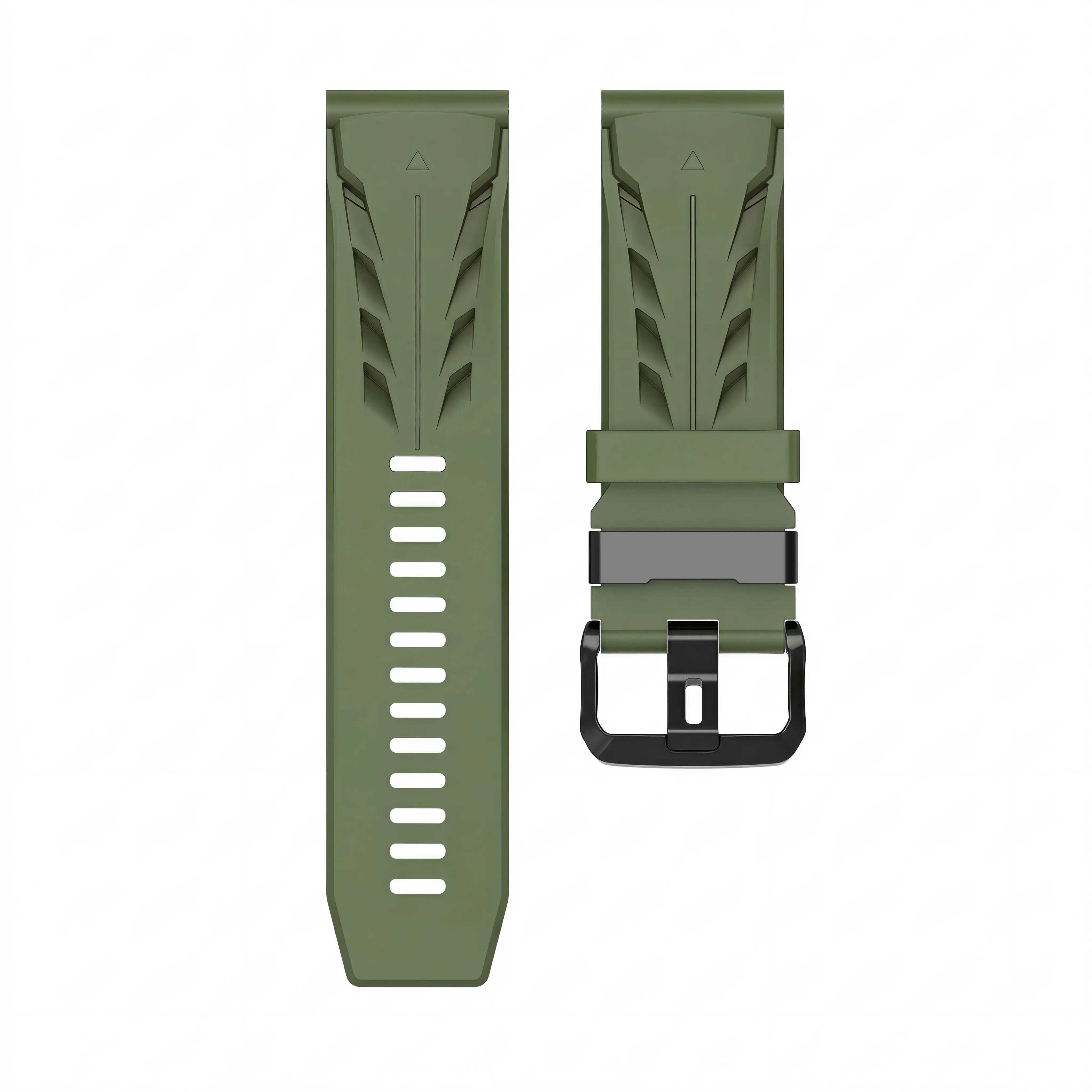 Garmin Fenix 5x/6x Race Silicone Strap (Army Green)