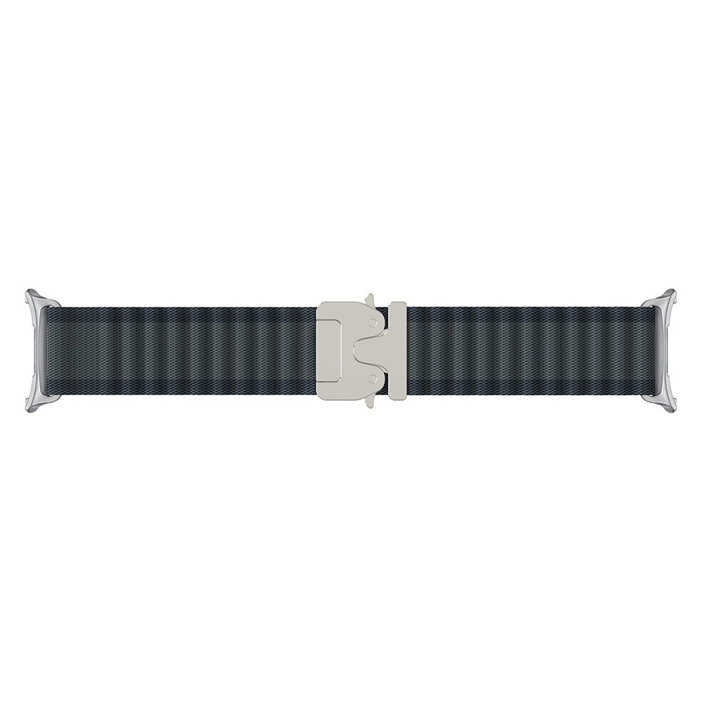 Bracelet nylon Outdoor avec boucle en P Samsung Galaxy Watch 8 - 40mm (noir avec argent)