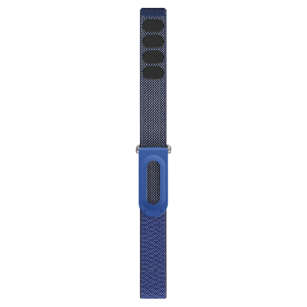 Nylon Strap 'Classic', azure blue, laid flat, joined, direct top view