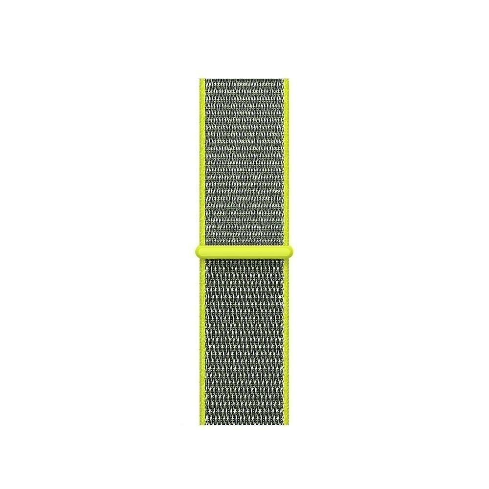 Nylon Strap, fluorescent, laid flat, joined, direct top view