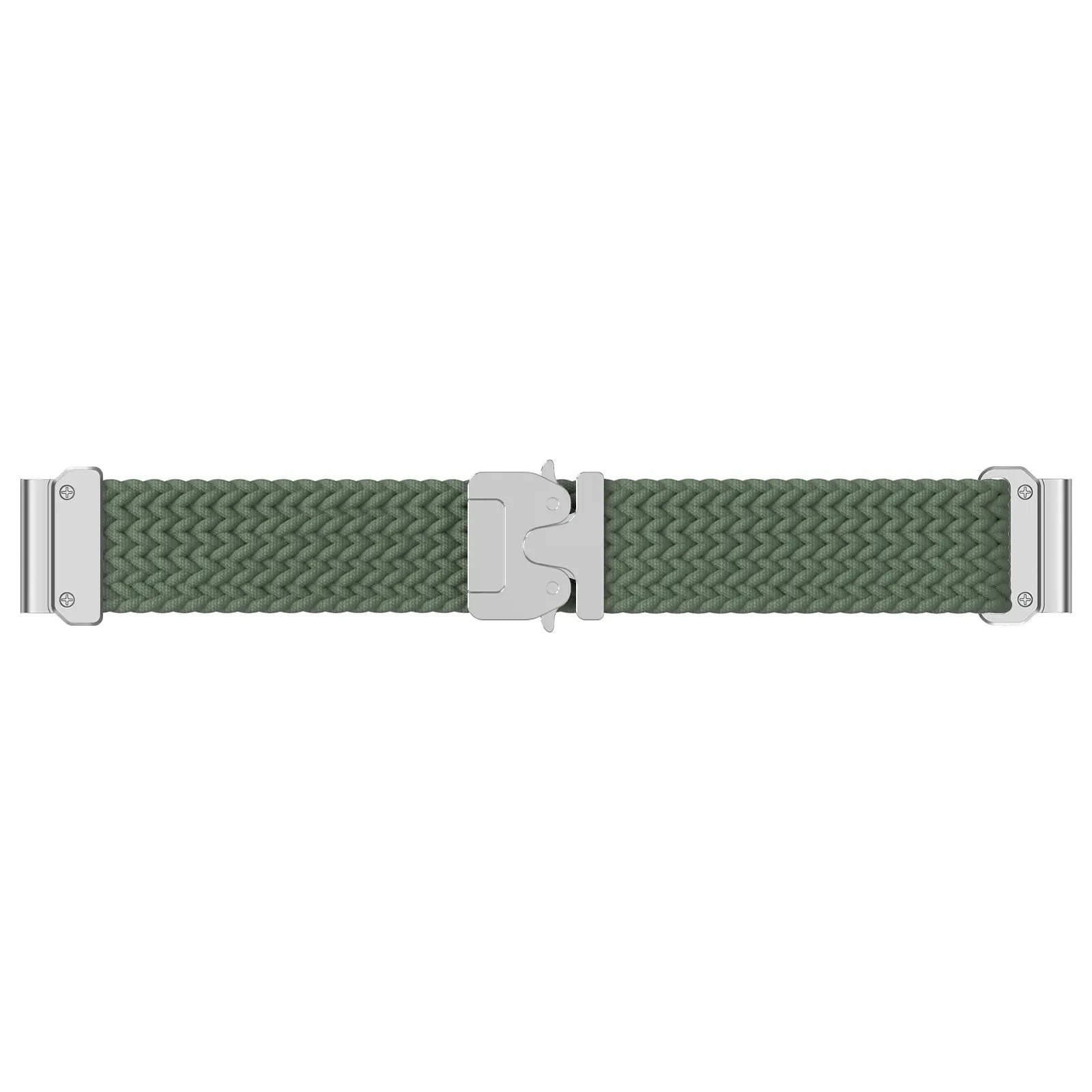 Garmin Tactix 8 - 47mm Braided Strap P-Buckle (Green with Silver)