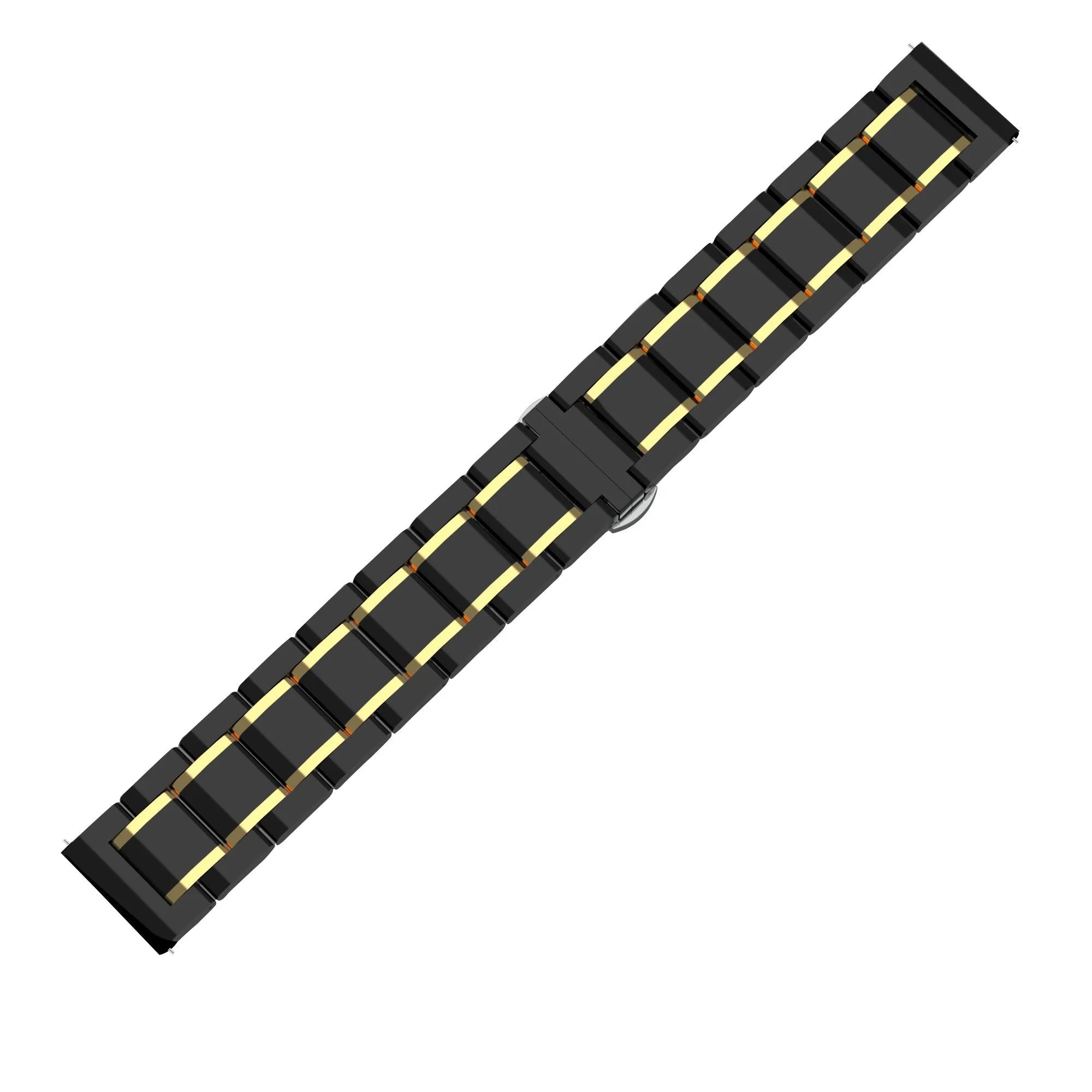 Bracelet acier et ceramique Amazfit Bip 3 (Pro) (noir/or)