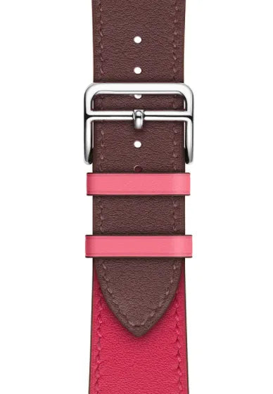 leren-bandje-roodBrown-knalroze