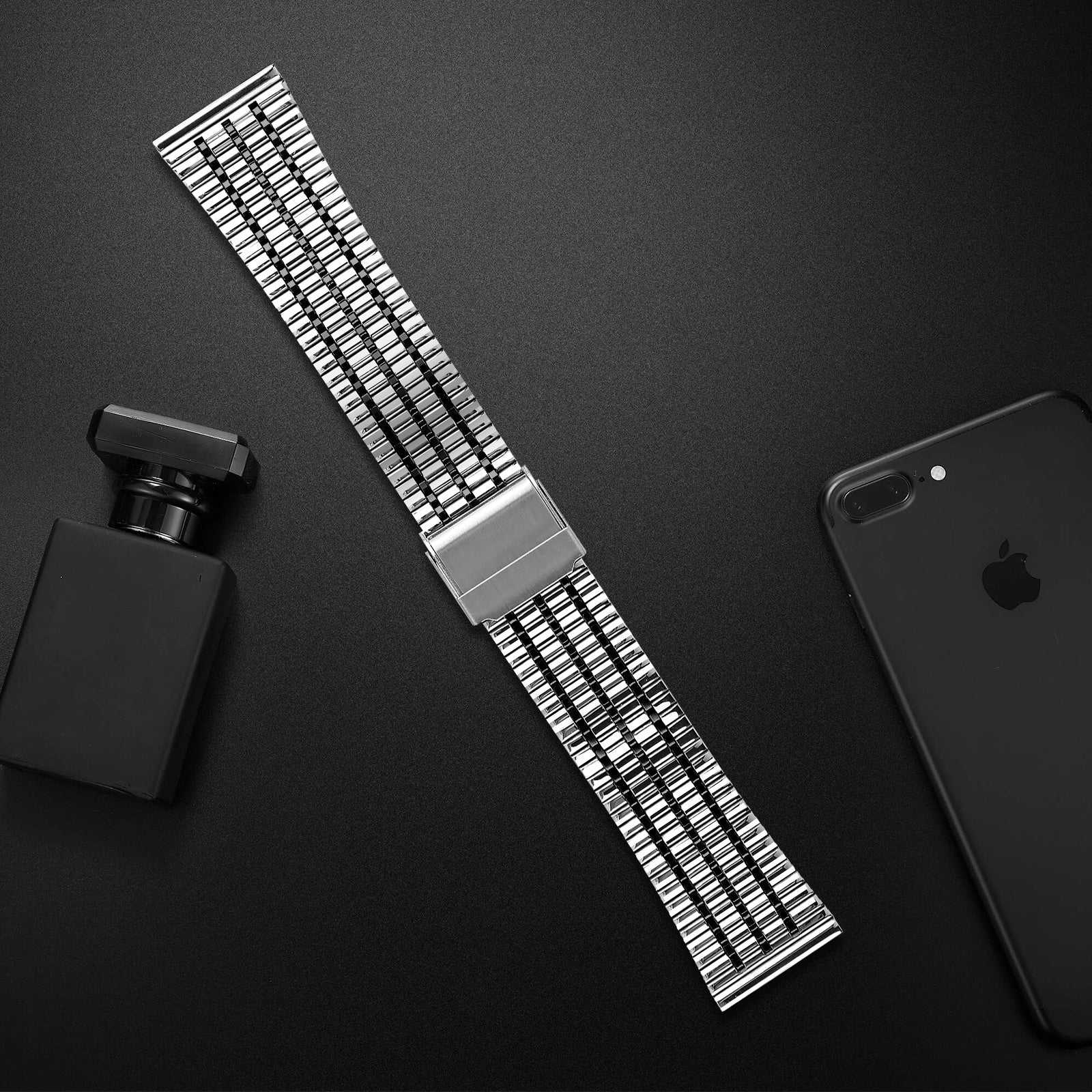 Bracelet acier fine Xiaomi Watch 2 Pro (argent/noir)