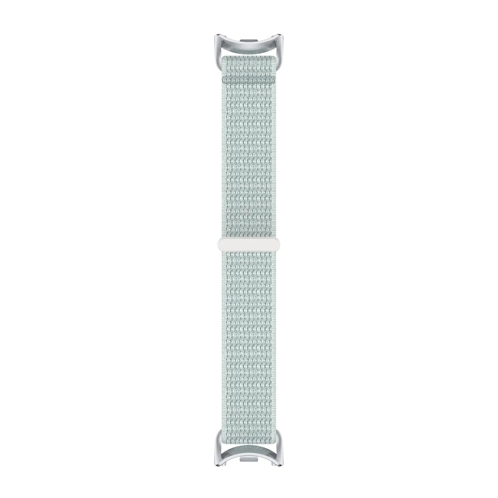 Modern Nylon Strap, cyan, laid flat, joined, direct top view