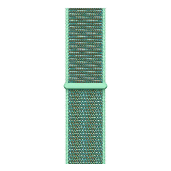 Nylon Strap, mint, laid flat, joined, direct top view